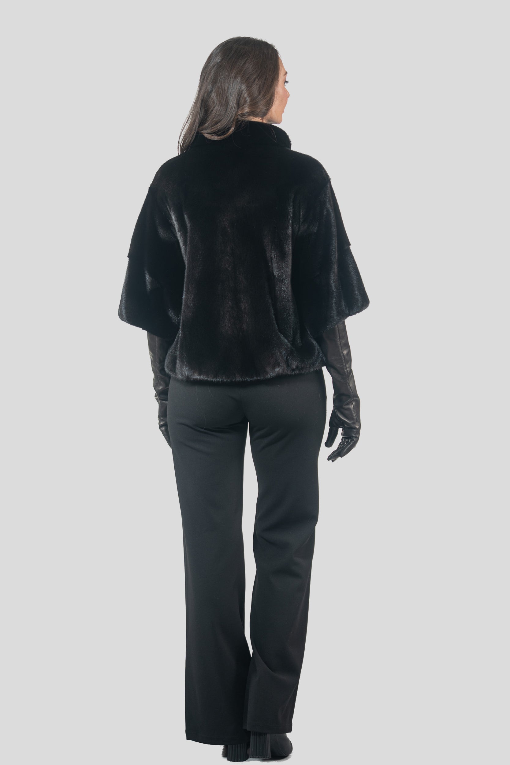 Blackglama Mink Jacket with Short Sleeves