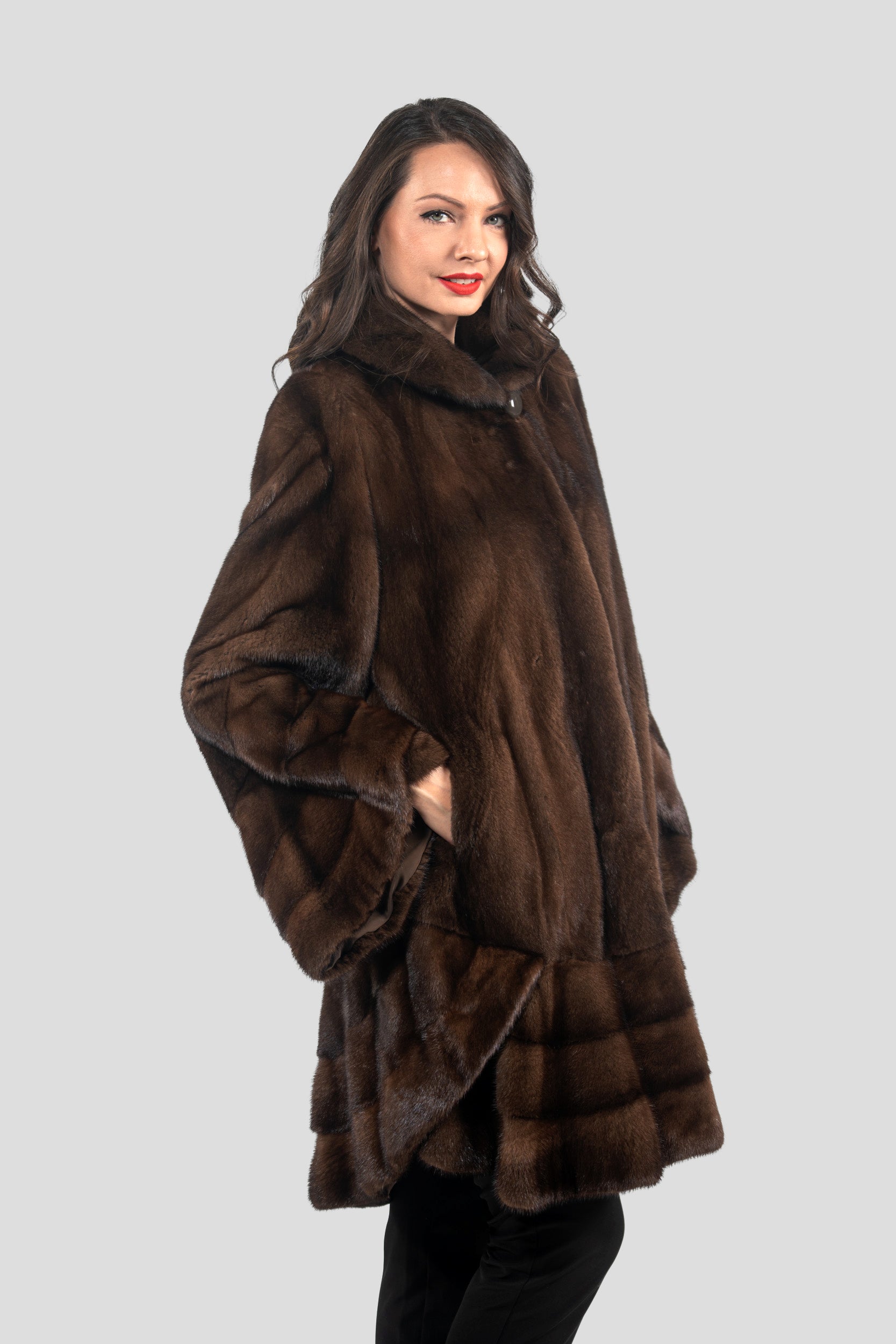 Brown Mink Half Coat