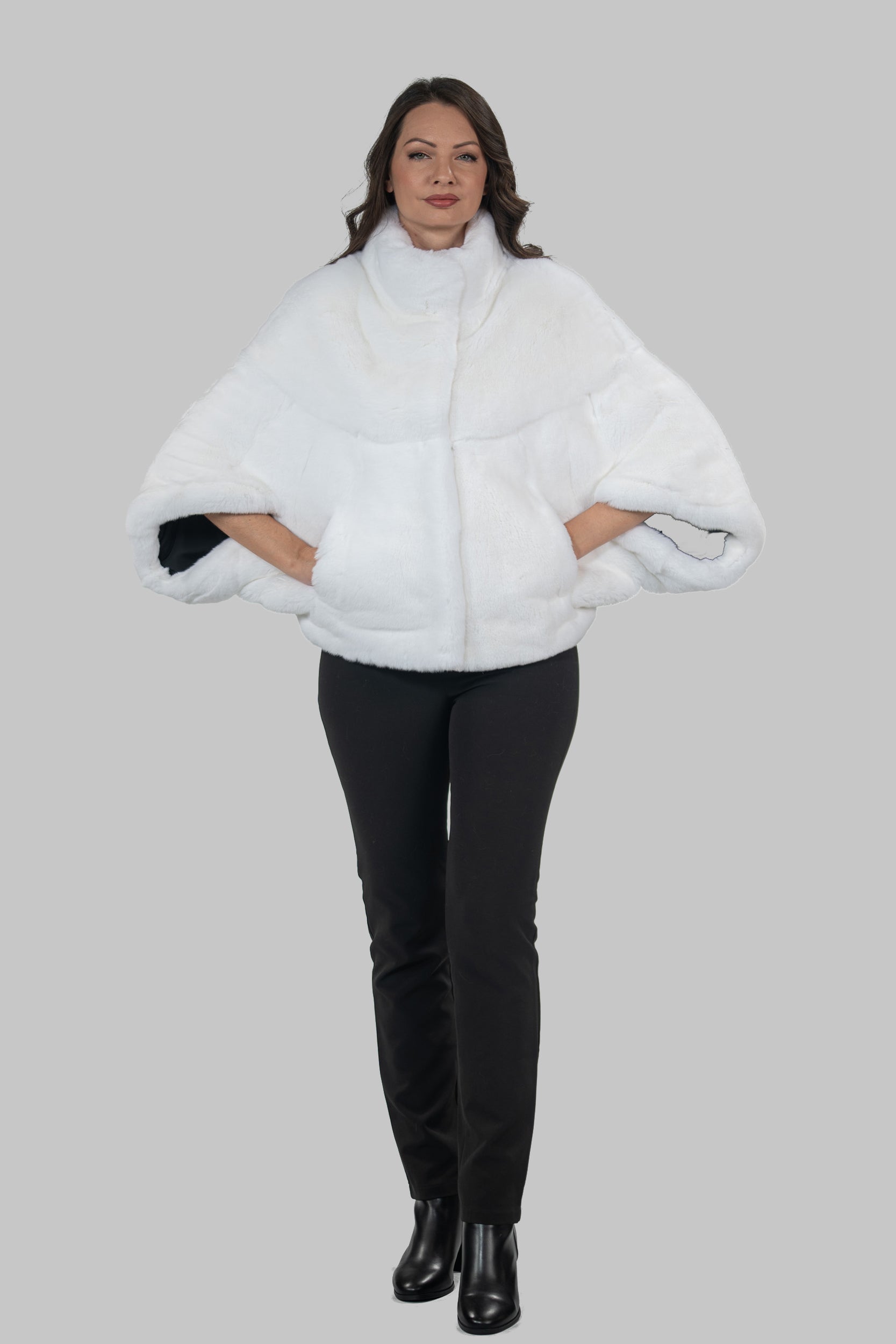White Rex Rabbit Cape