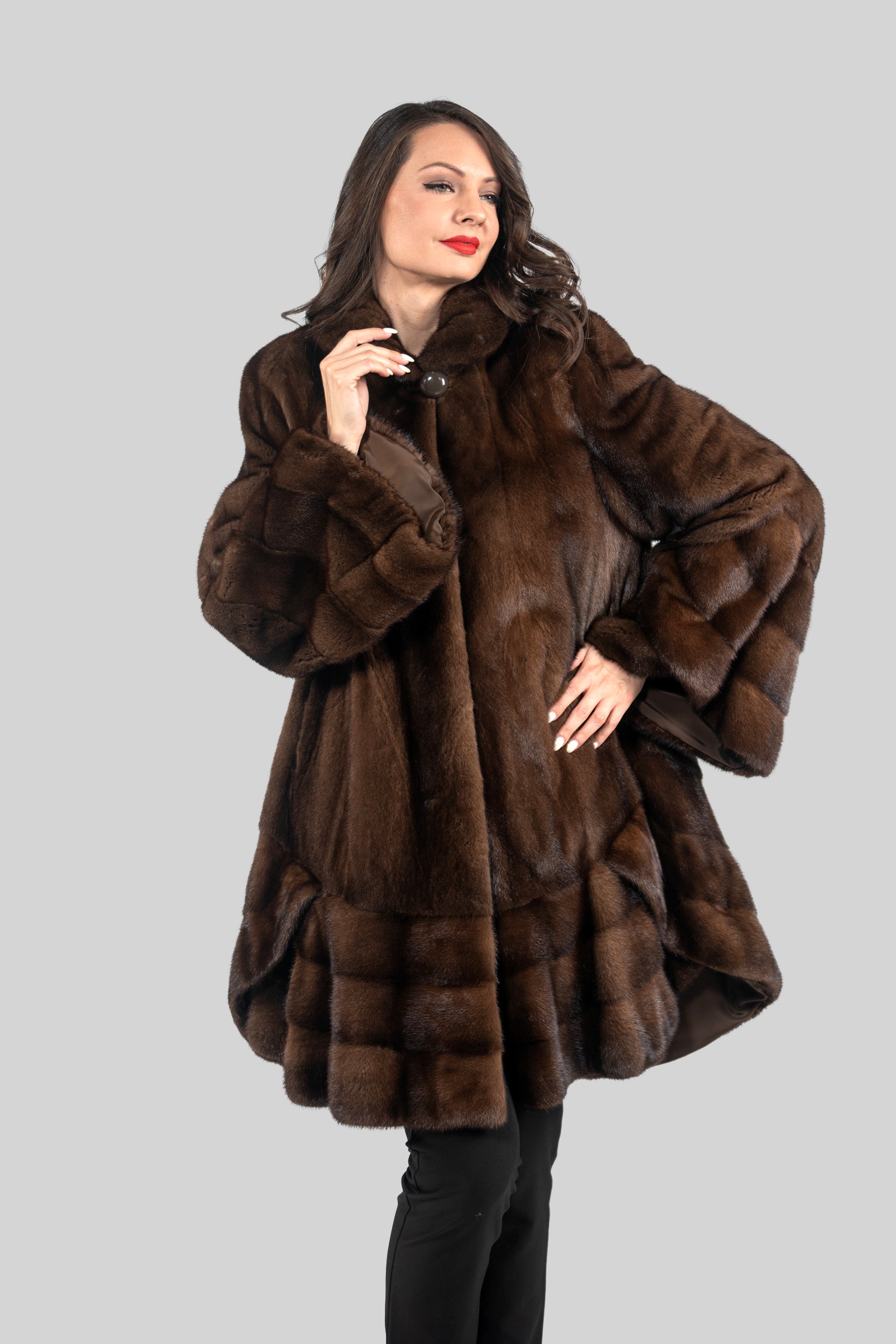 Brown Mink Half Coat