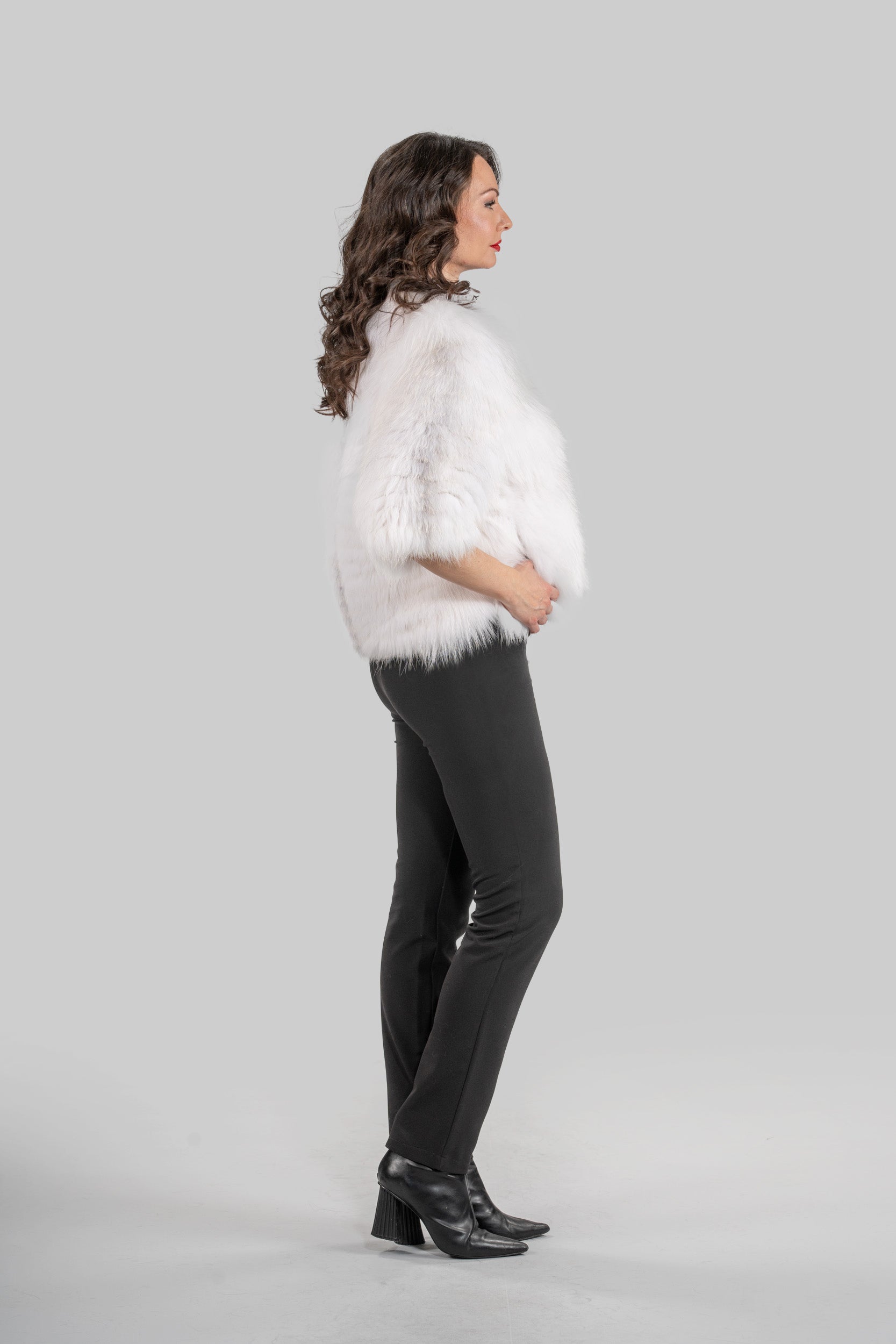 Arctic Marble Fox Fur Jacket