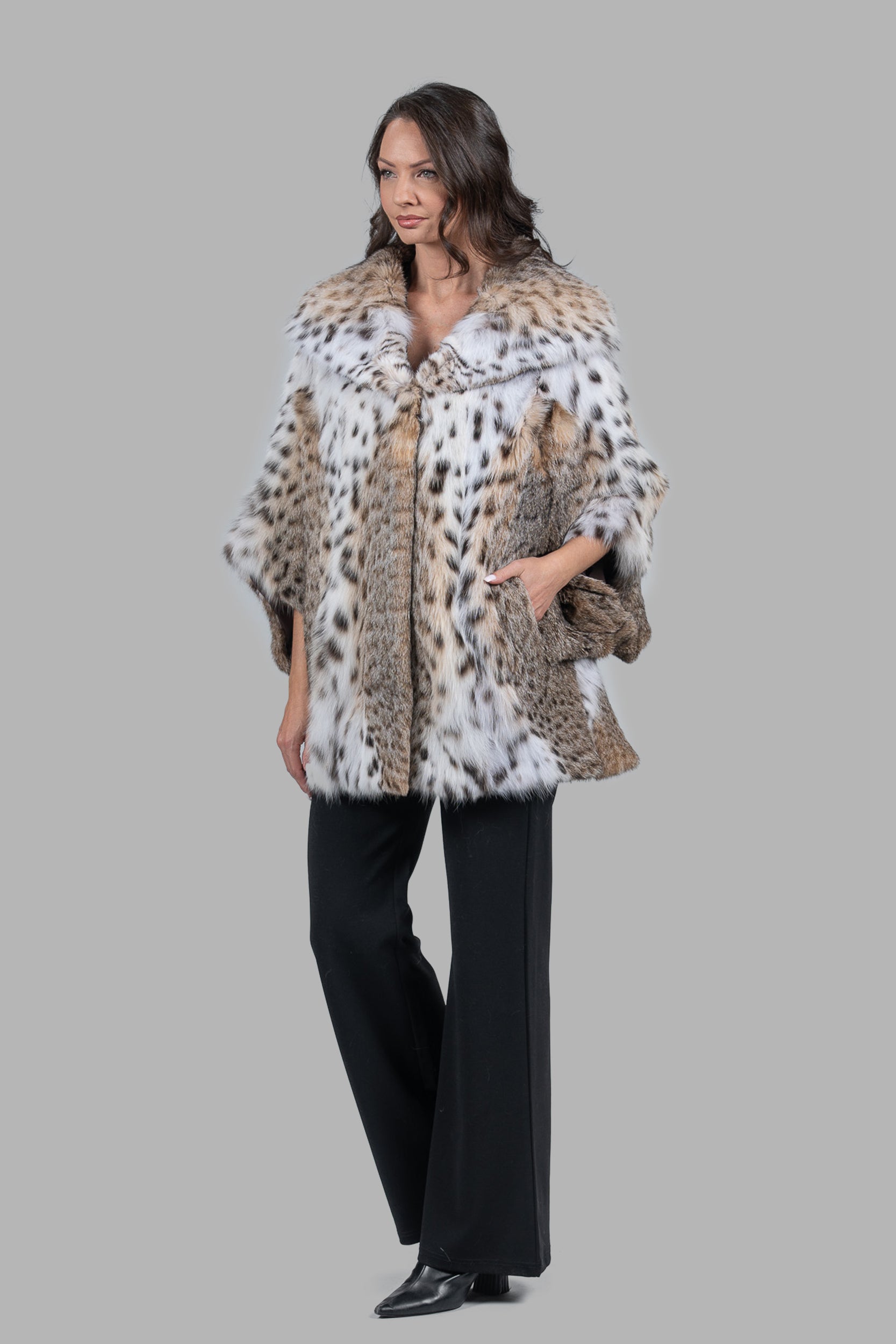 Bobcat Hooded Cape