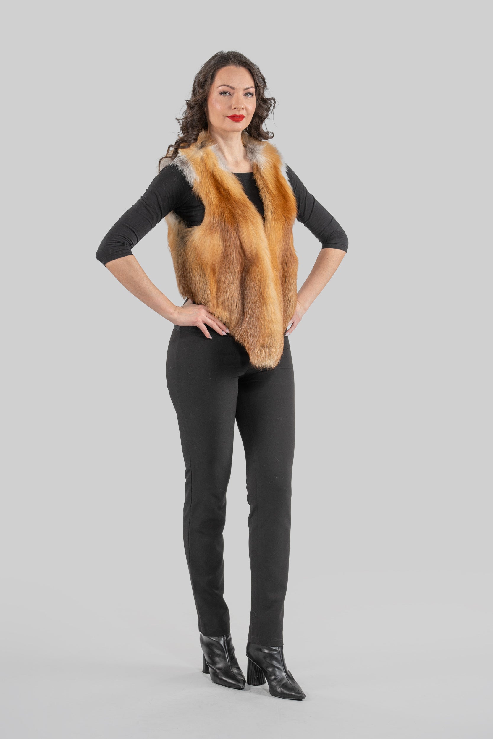 Natural Fox Short Vest