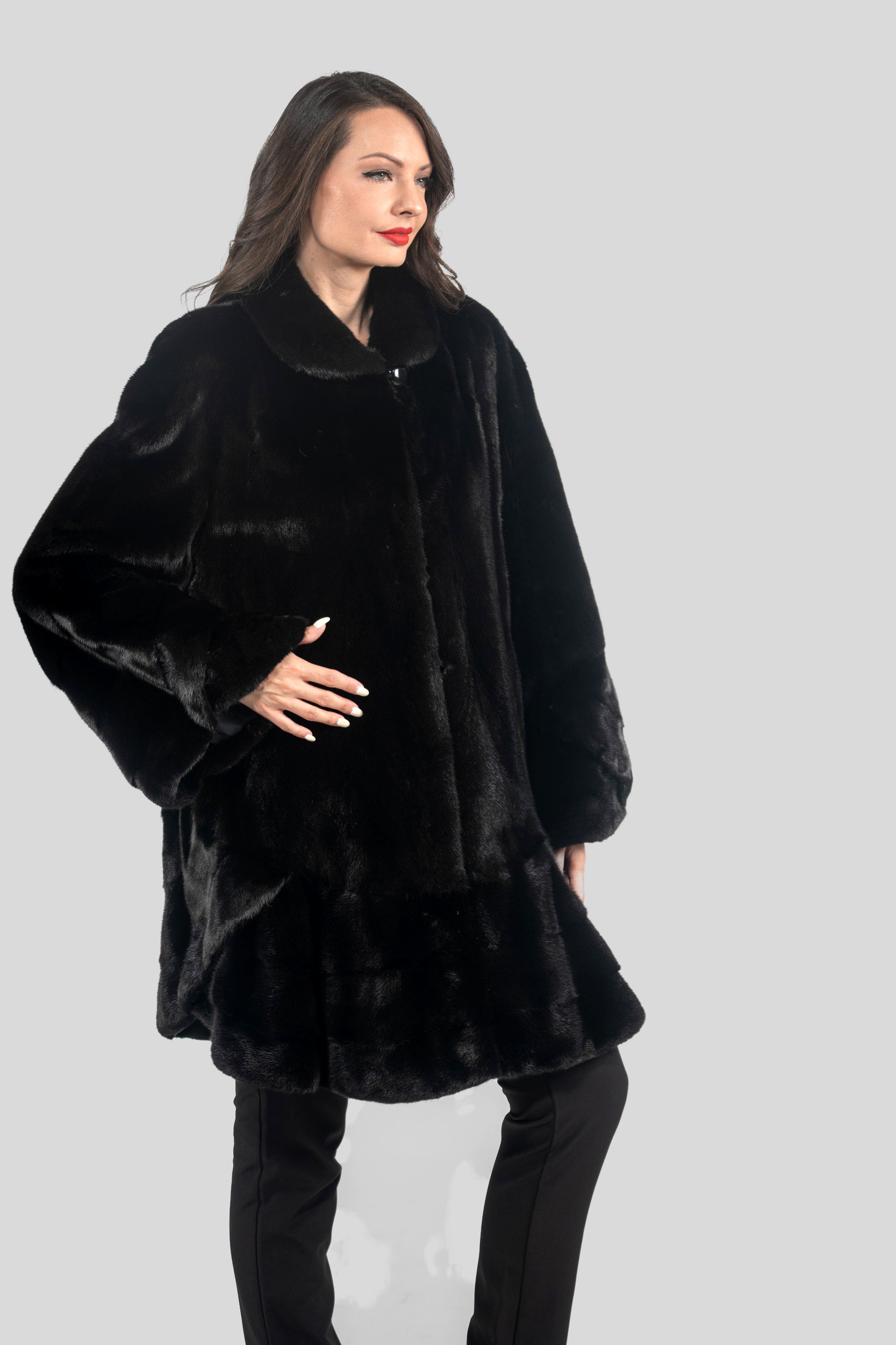 Black Mink Half Coat
