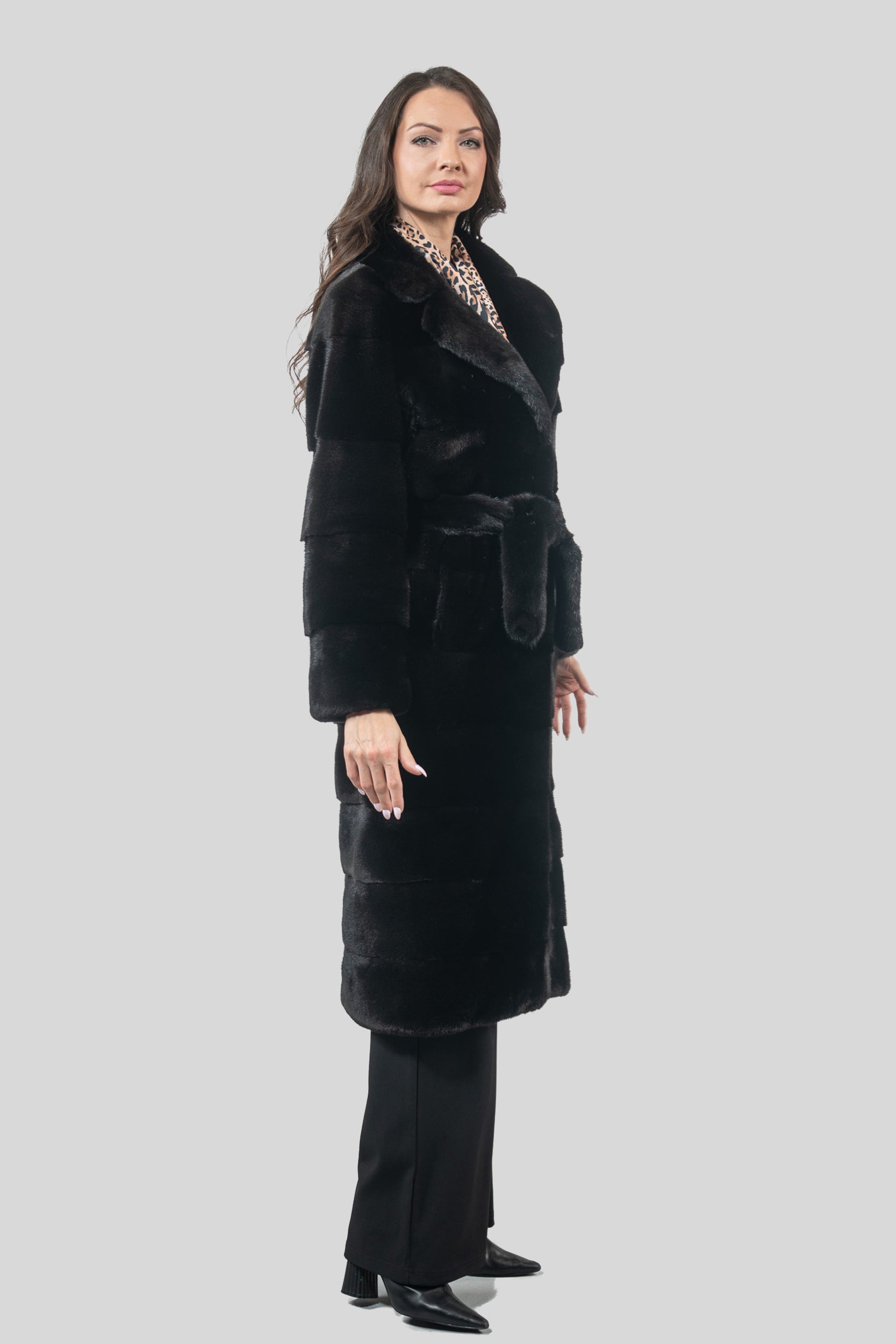 Blackglama Mink Coat with Notch Collar