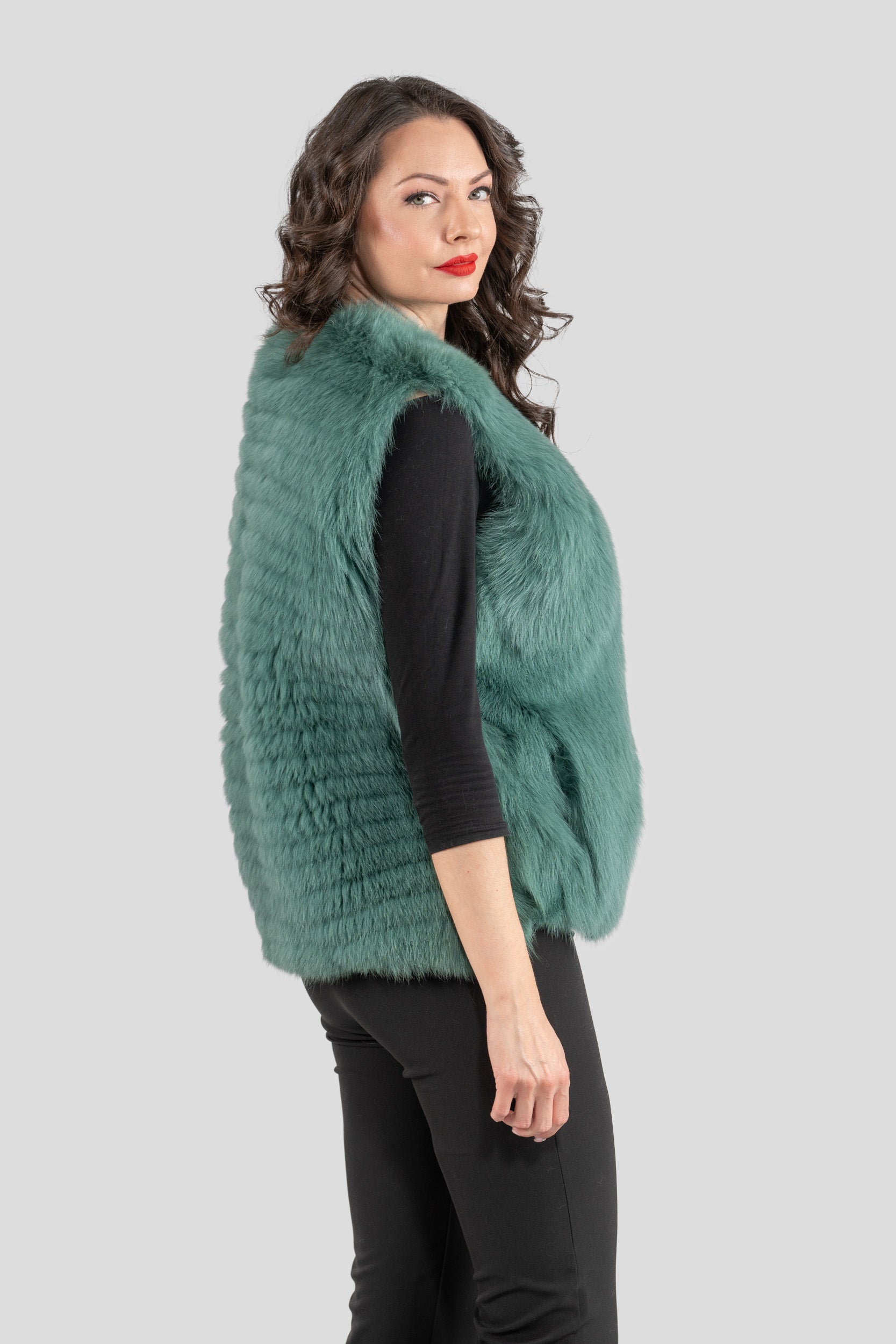 Golden Island Fox Fur Vest