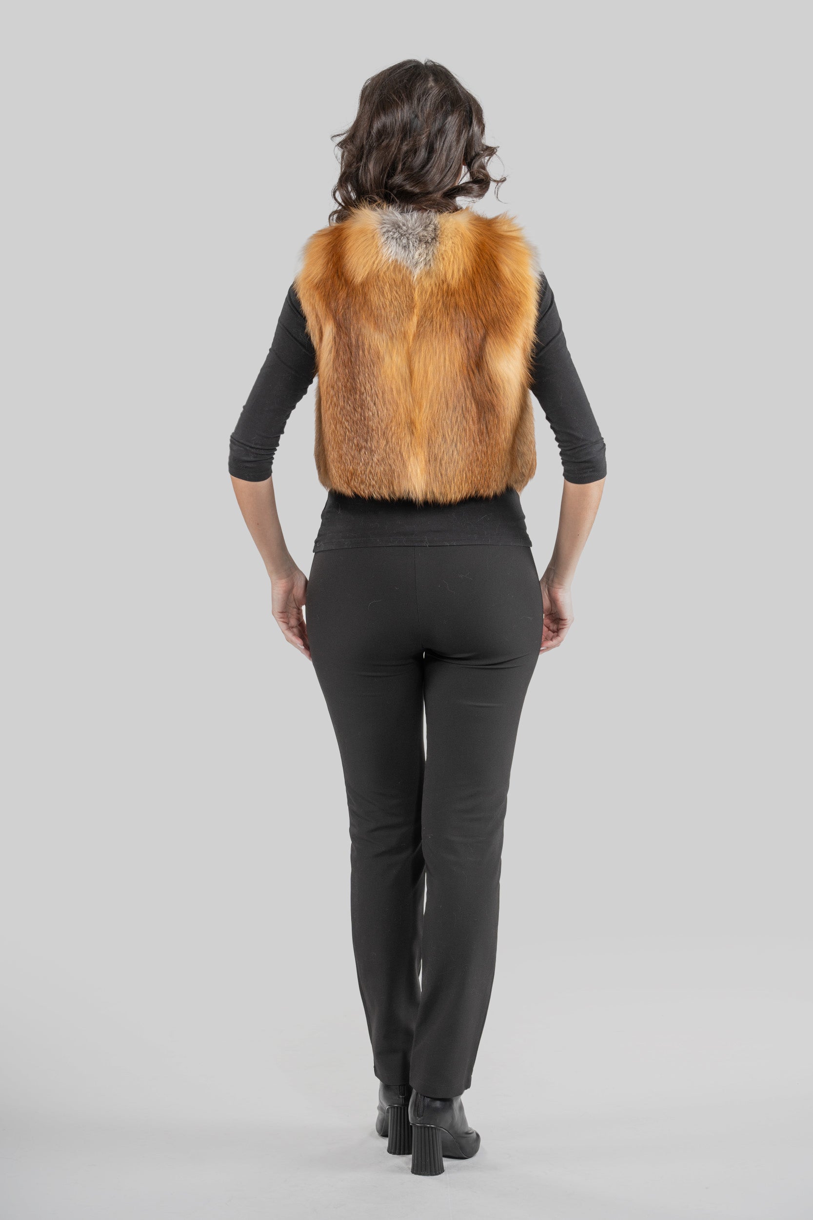 Natural Fox Short Vest