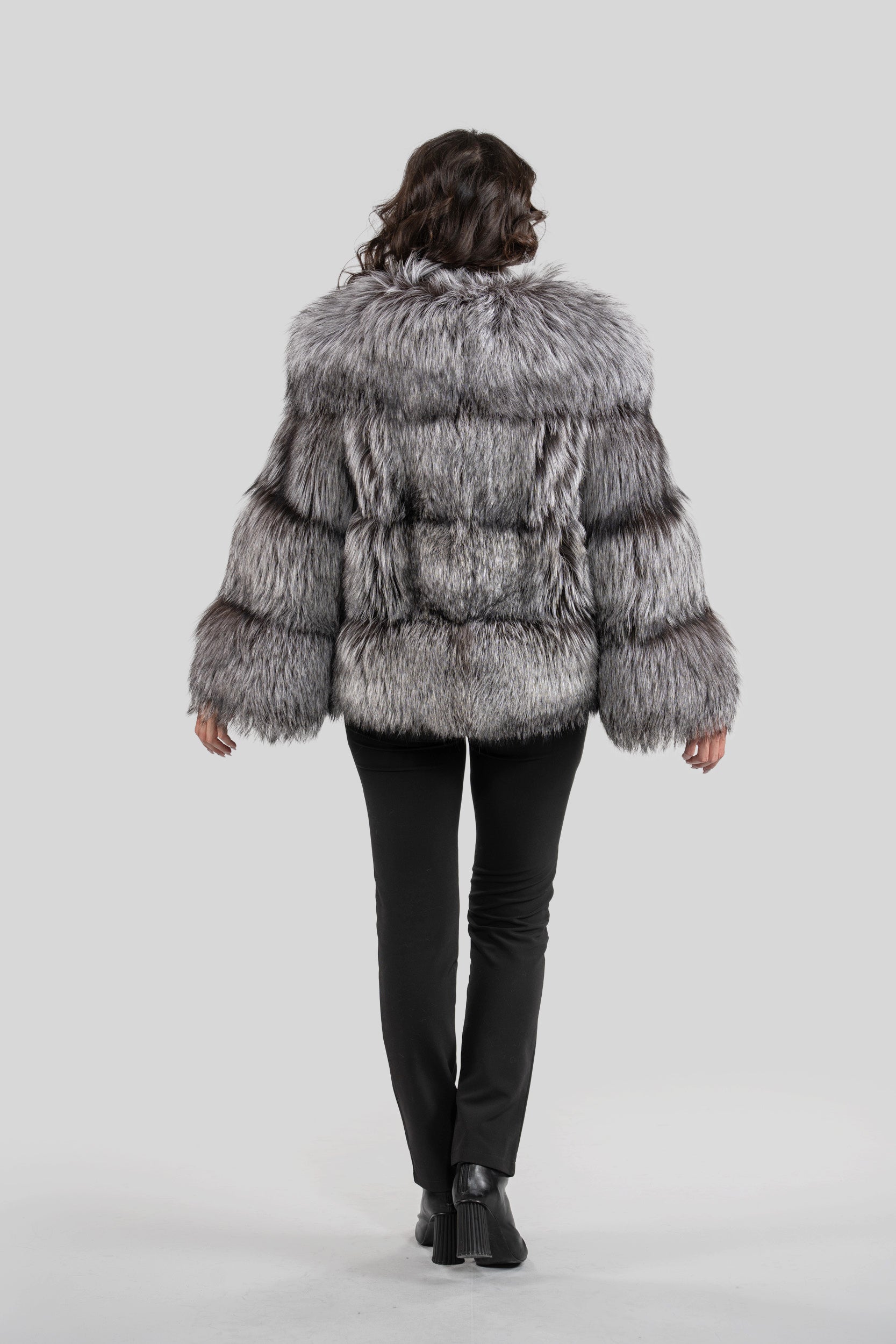 Silver Fox Collarless Jacket