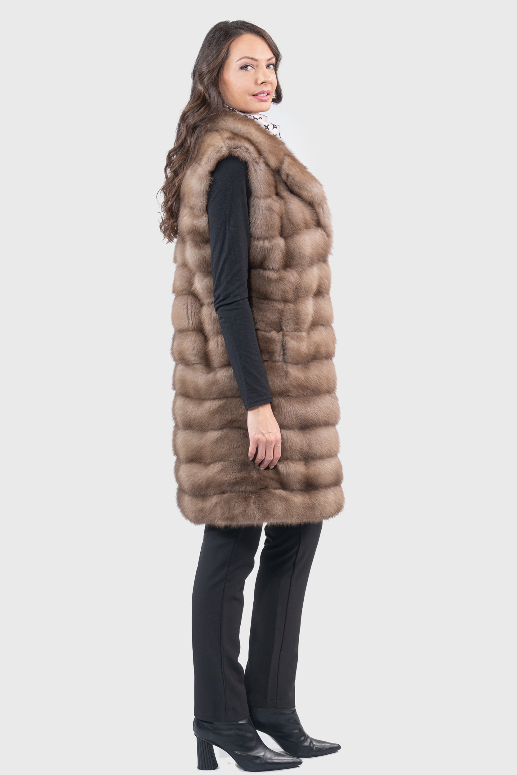 Graphite Baumarten Vest with Notch Collar