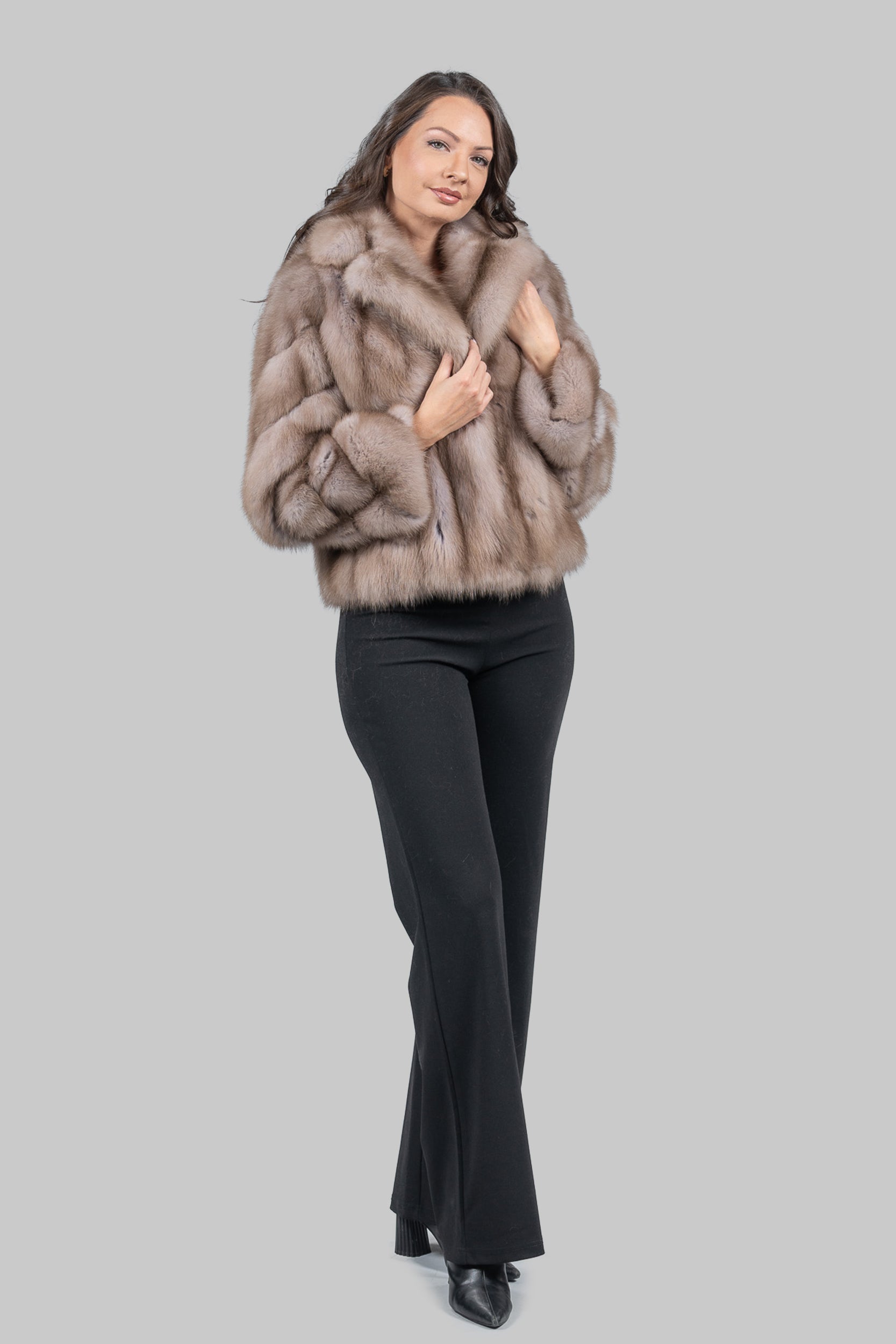 Lavender Baumarten Jacket with Notch Collar