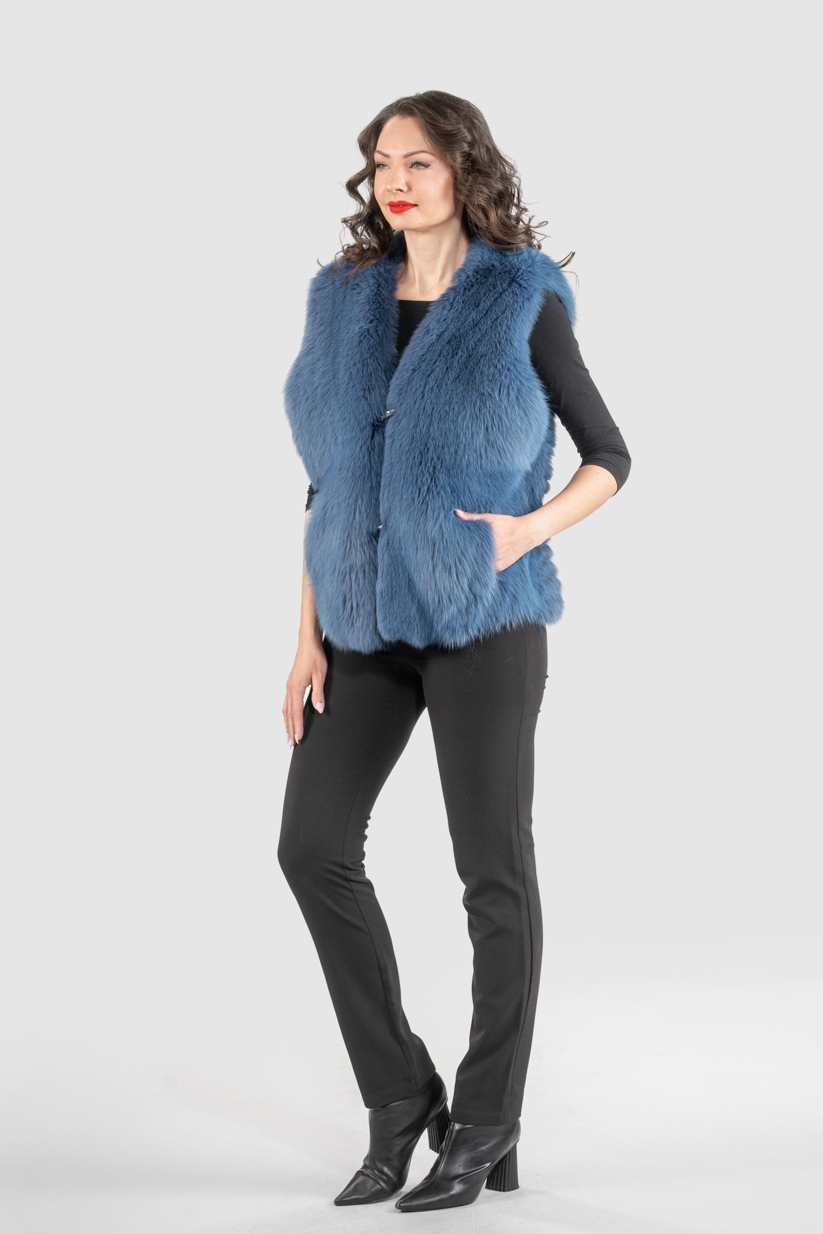 Bluejean Fox Fur Vest