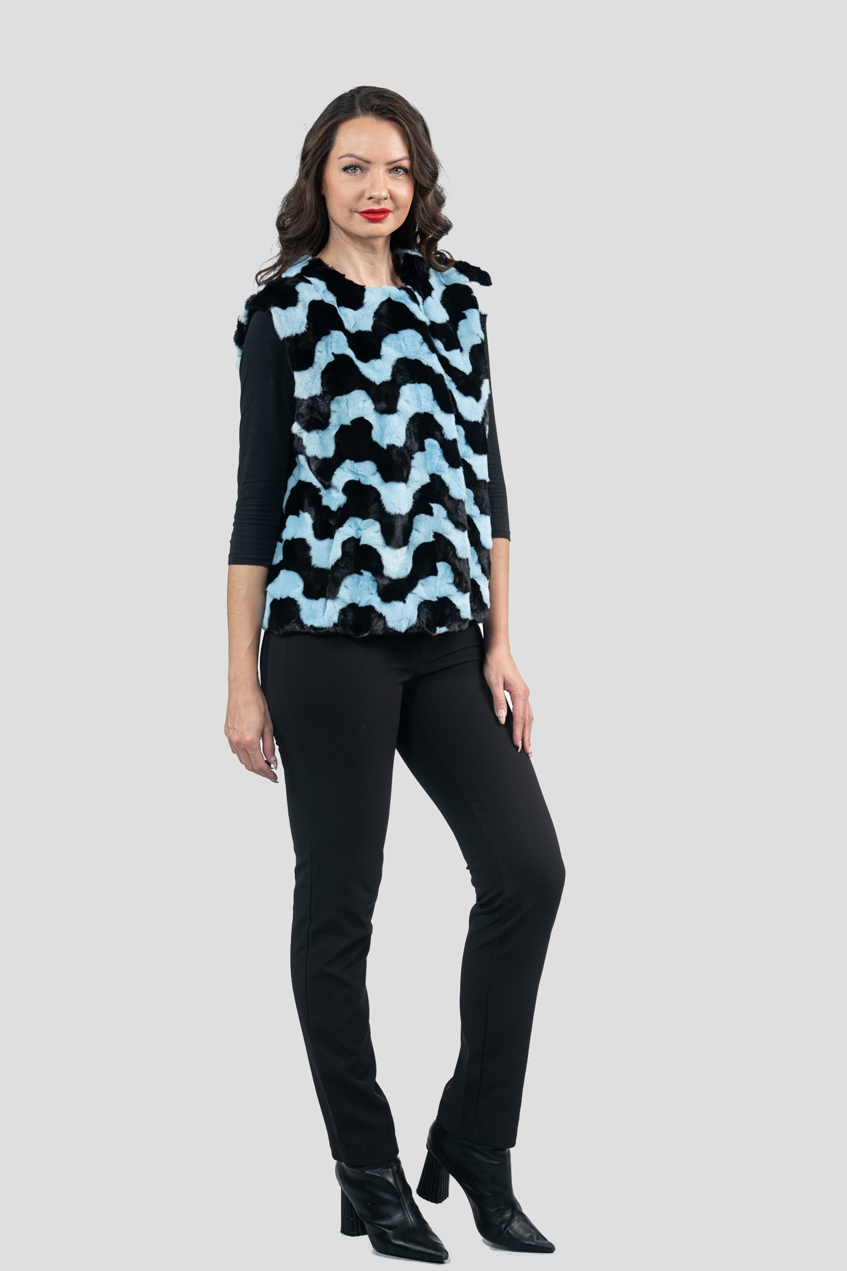 Blue Mink Pieced Vest