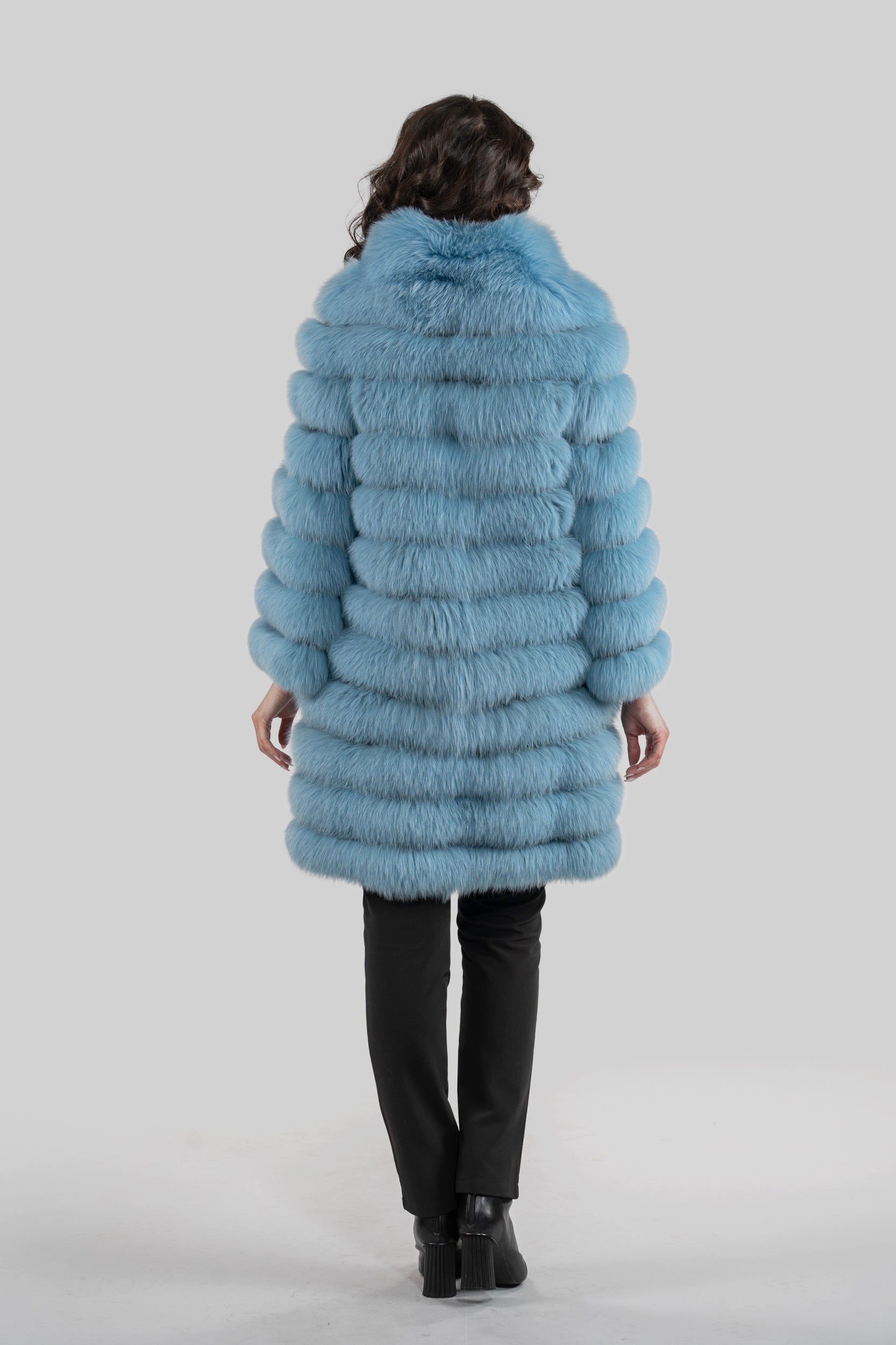 Blue Sky Full-Length Fox Fur Coat