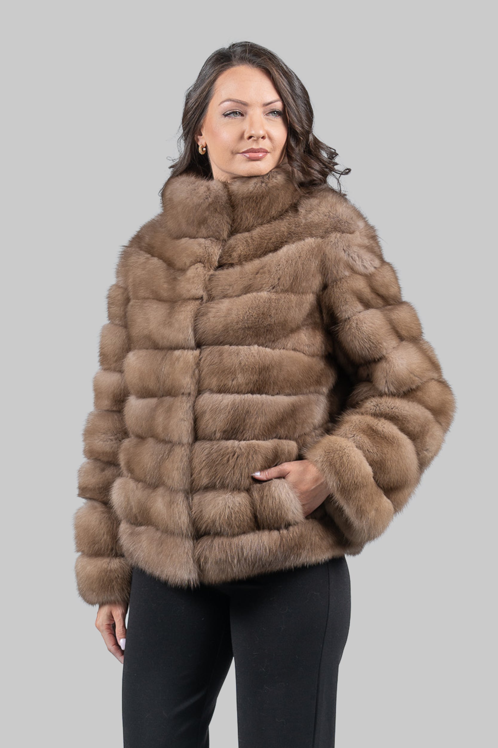 Graphite Baumarten Jacket with Stand Collar