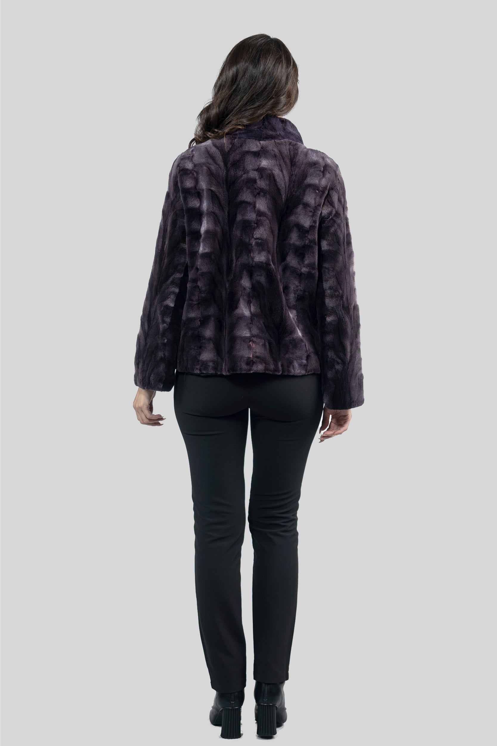 Purple Mink Pieced Jacket