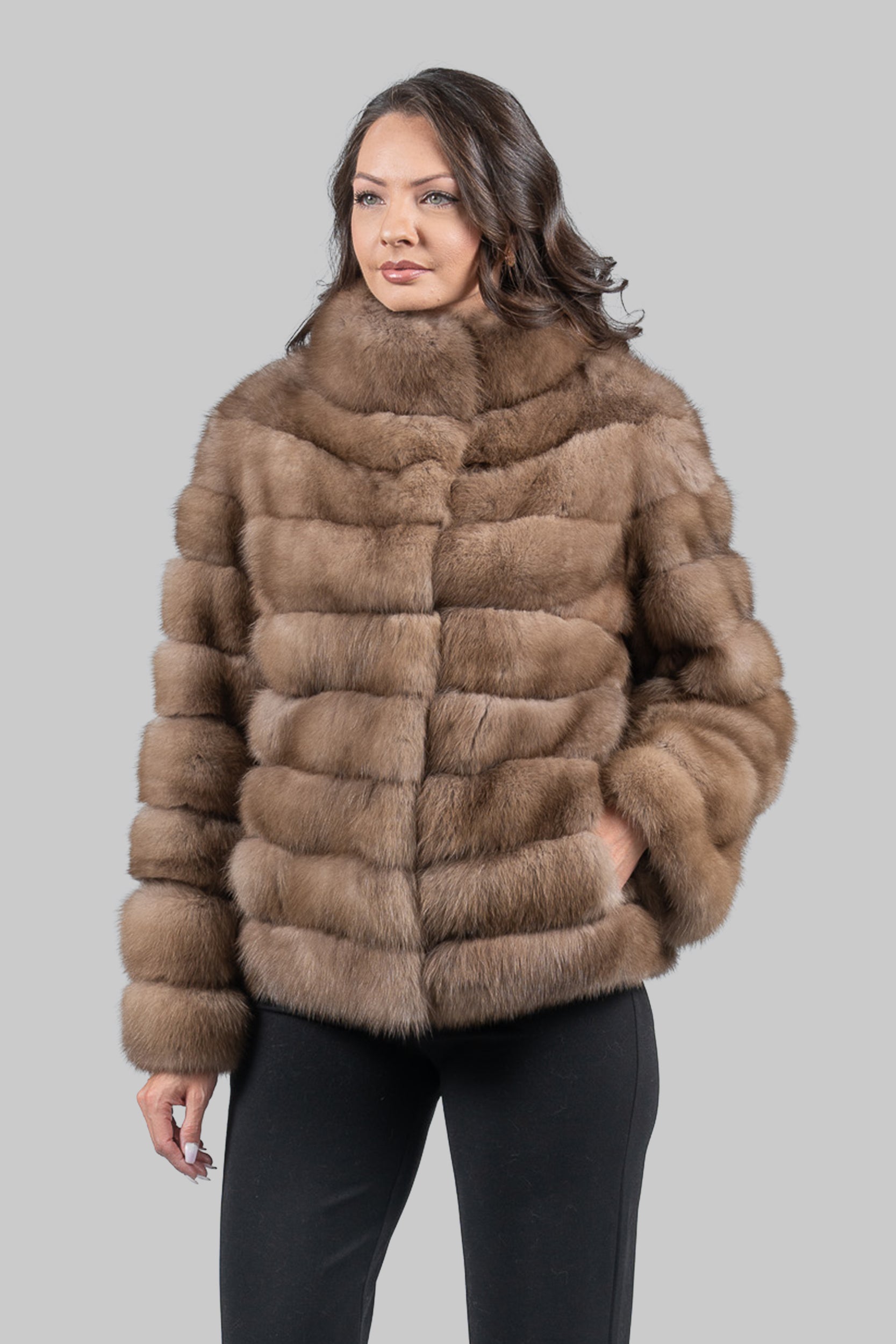 Graphite Baumarten Jacket with Stand Collar