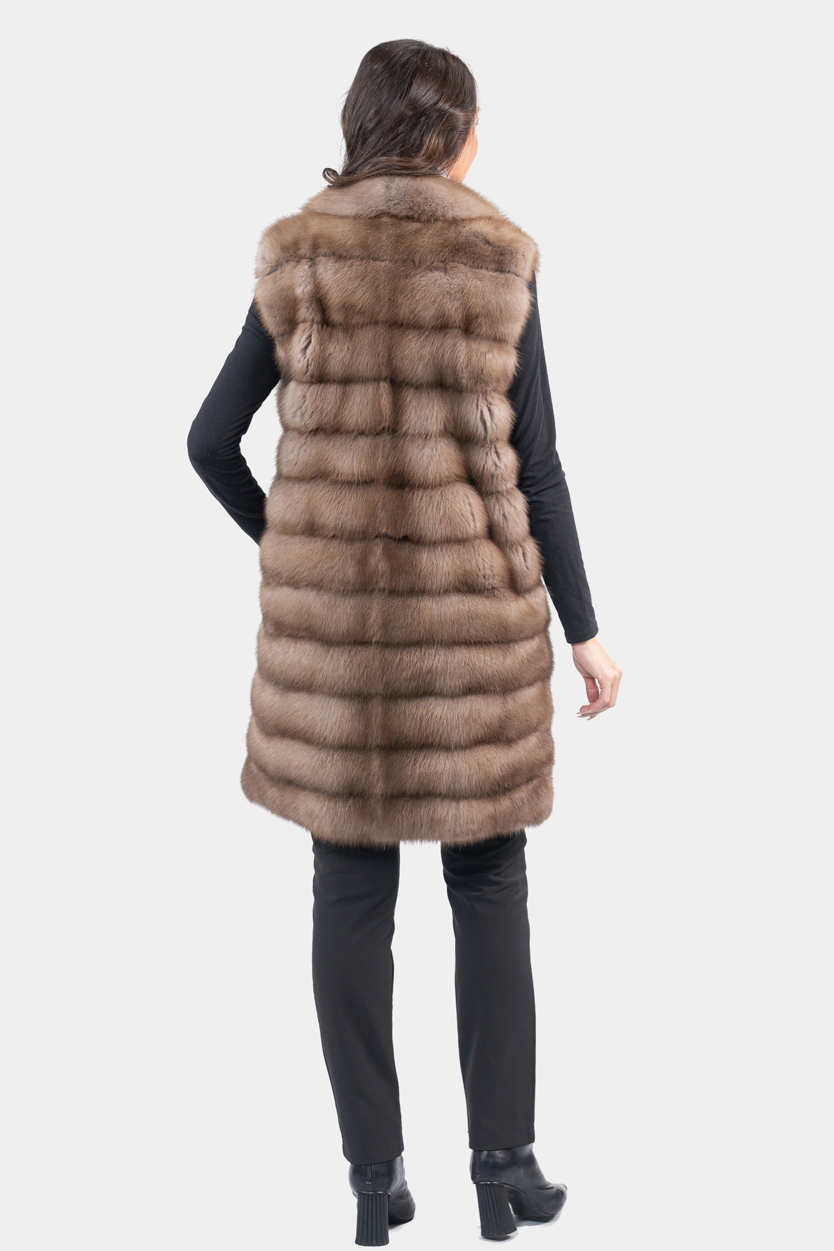 Graphite Baumarten Vest with Notch Collar