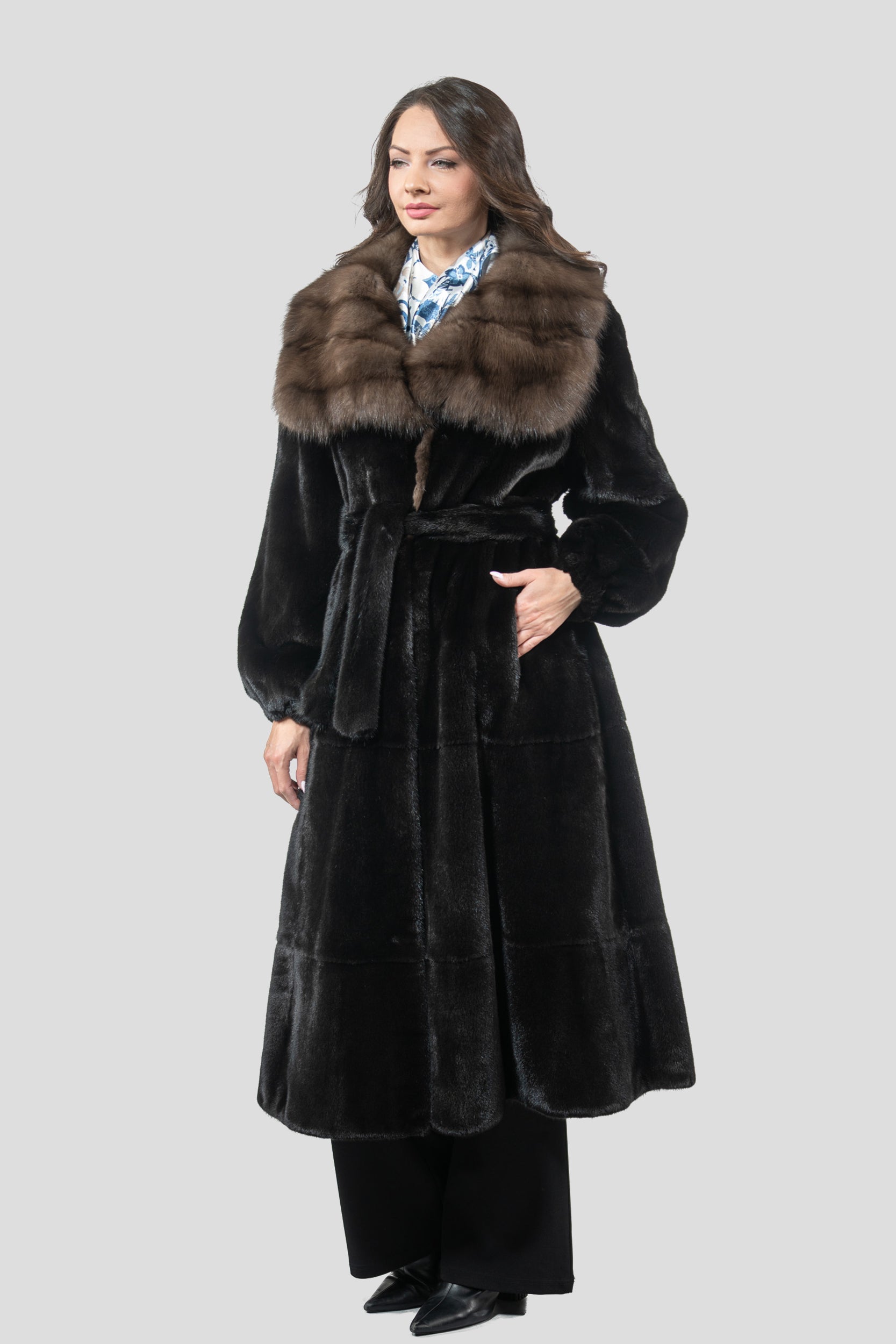 Blackglama Mink Coat with Russian Sable Collar