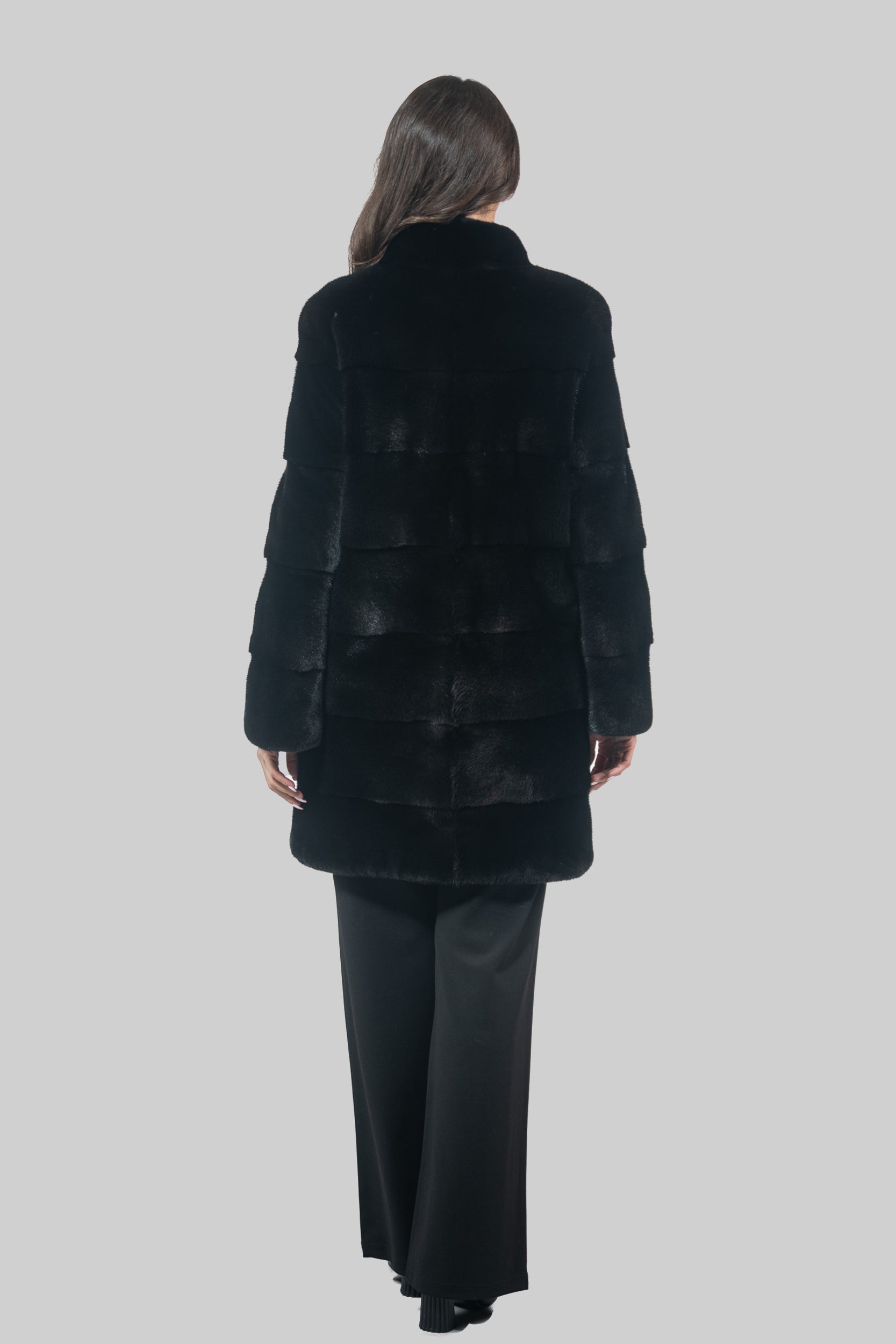 Blackglama Mink Half Coat With Stand Collar