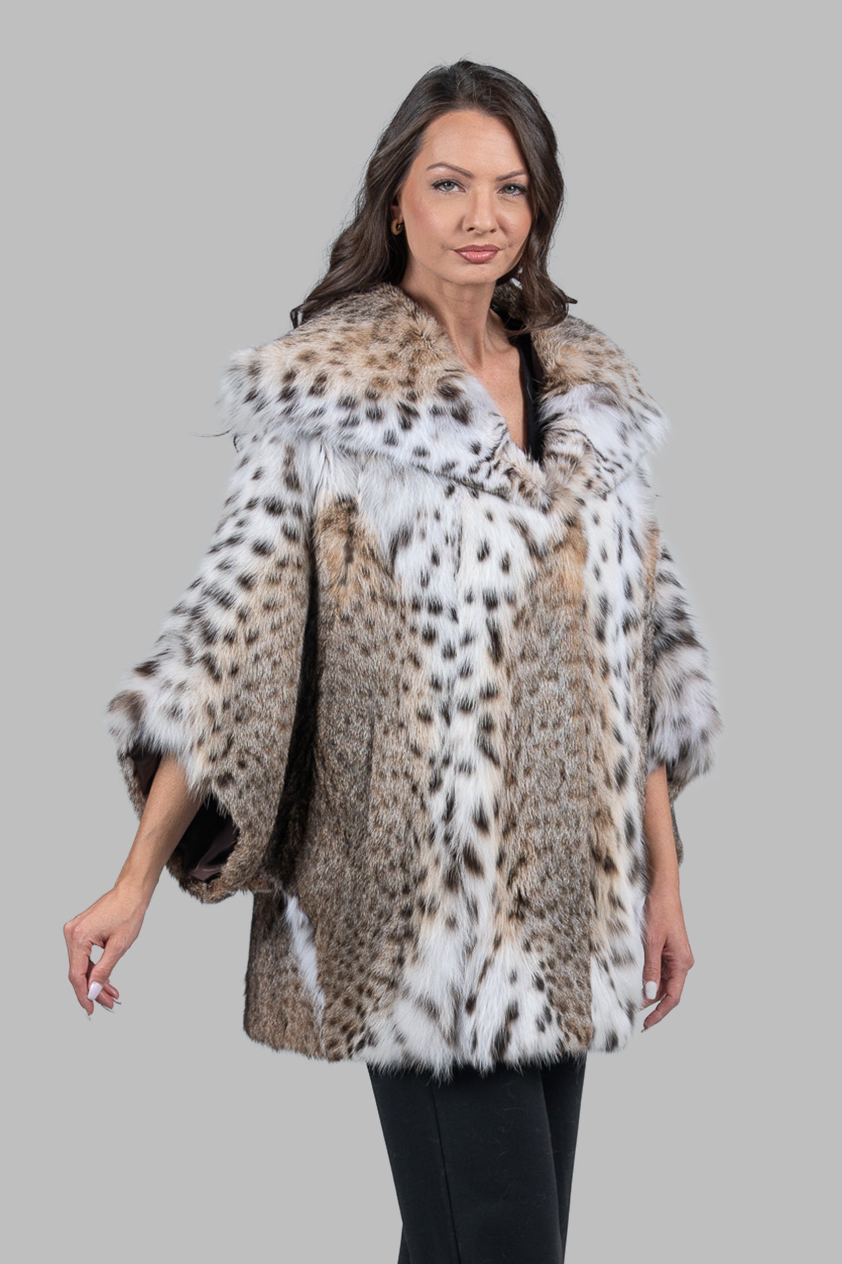 Bobcat Hooded Cape