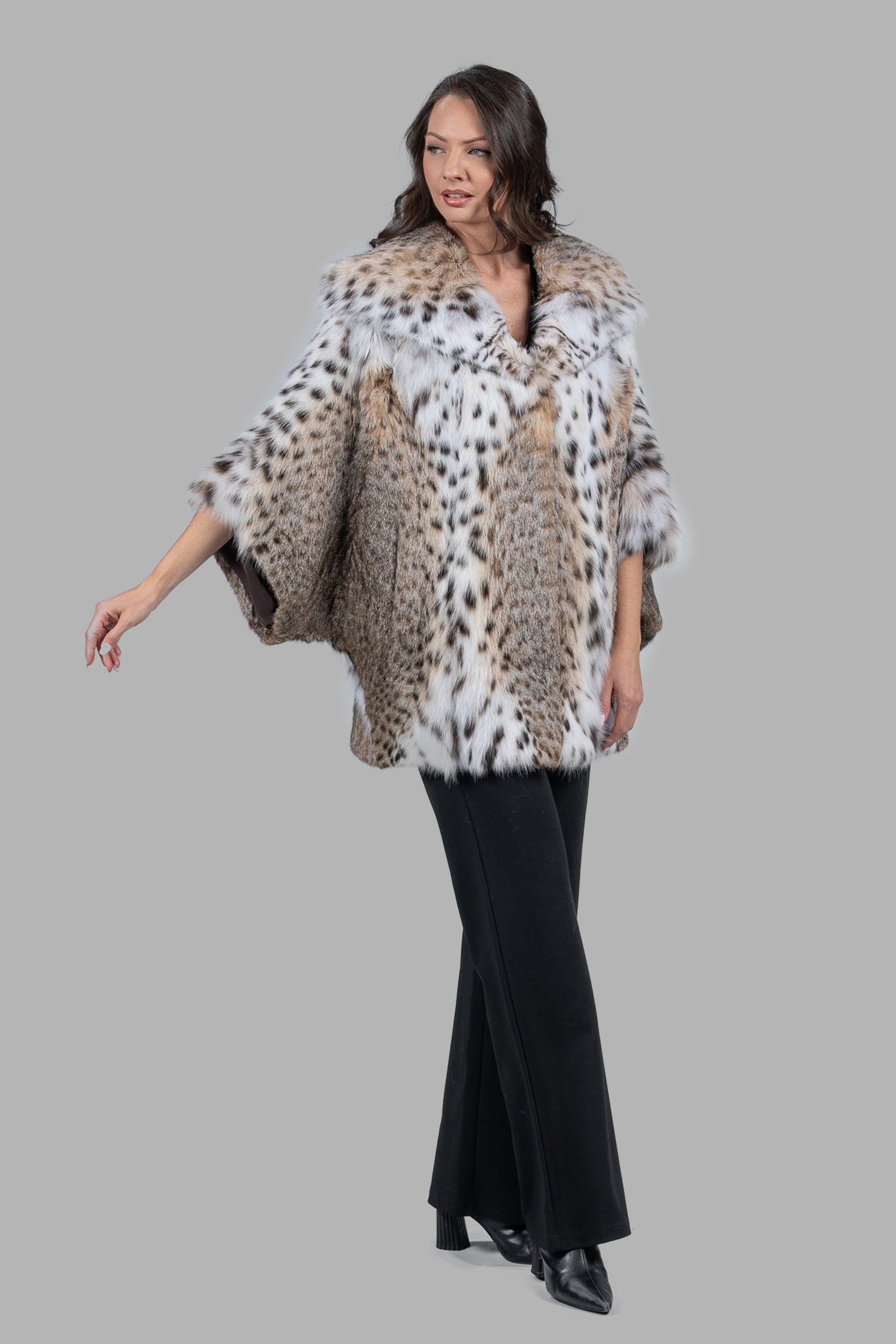 Bobcat Hooded Cape