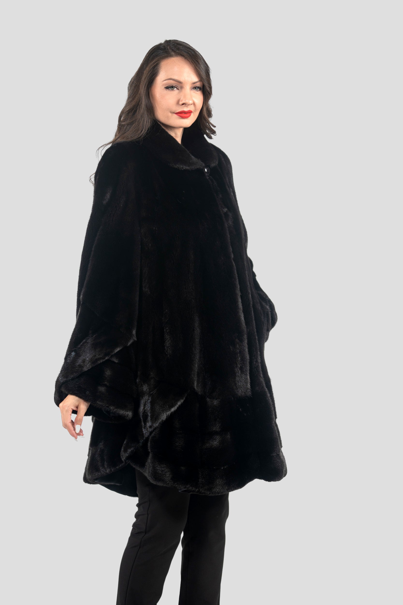 Black Mink Half Coat