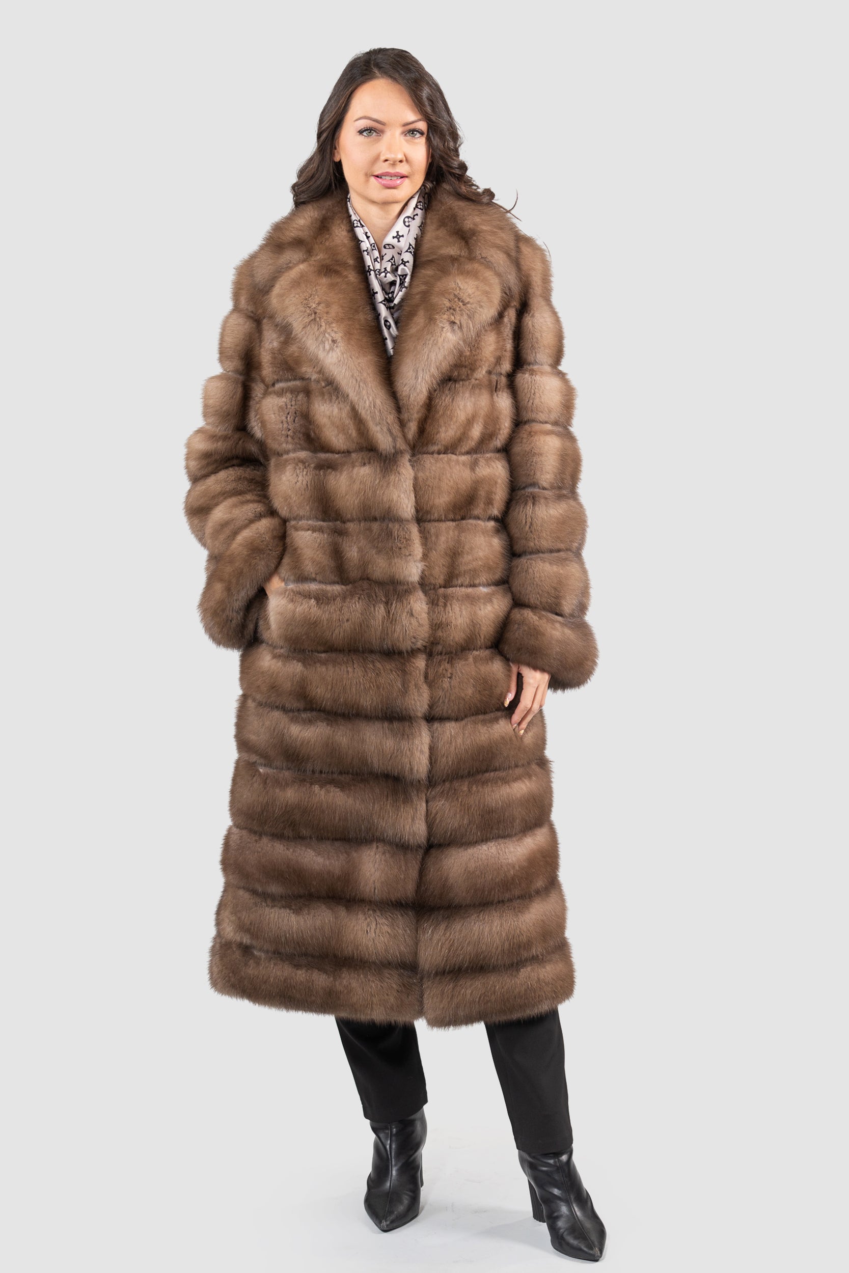 Graphite Baumarten Coat with Notch Collar