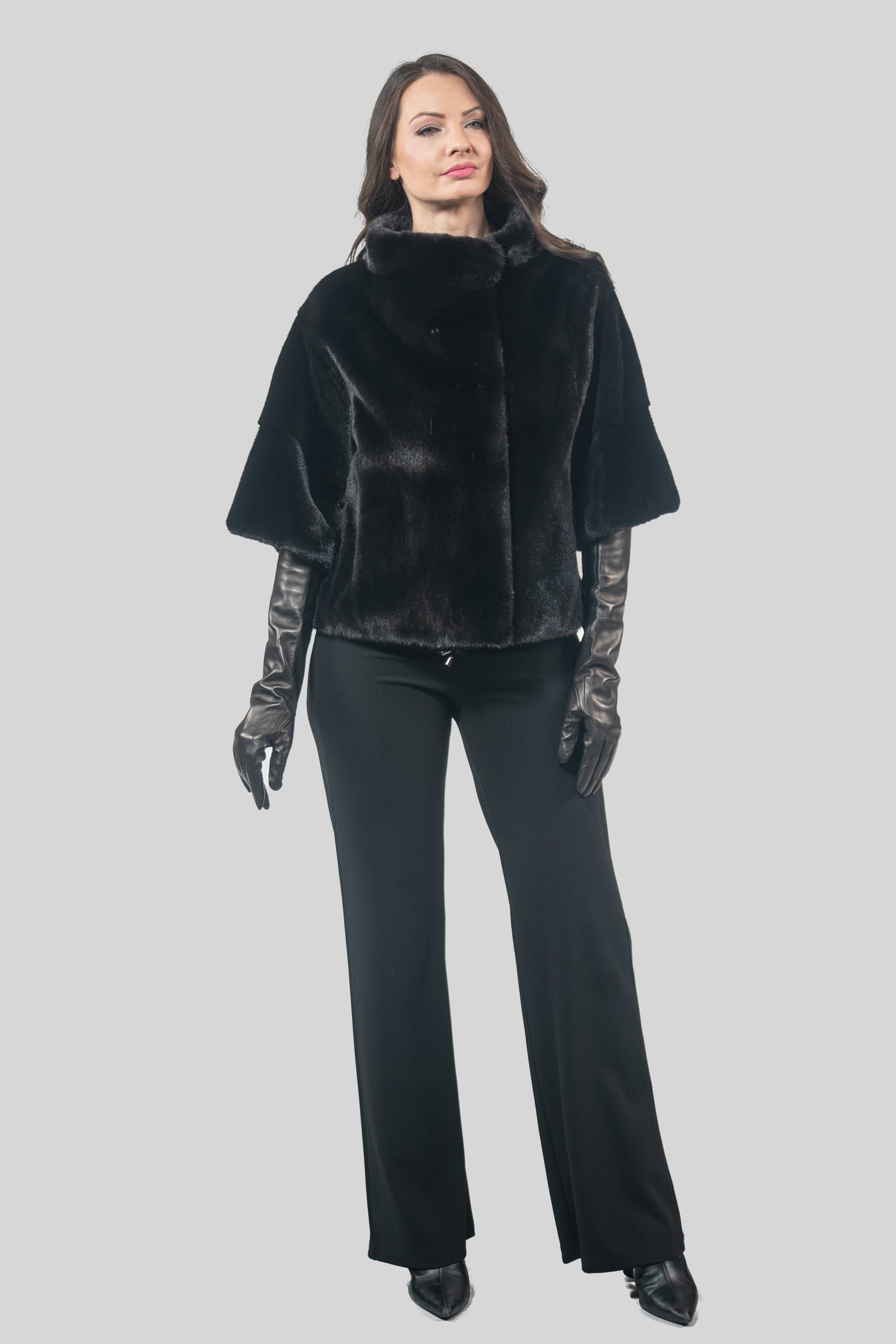 Blackglama Mink Jacket with Short Sleeves