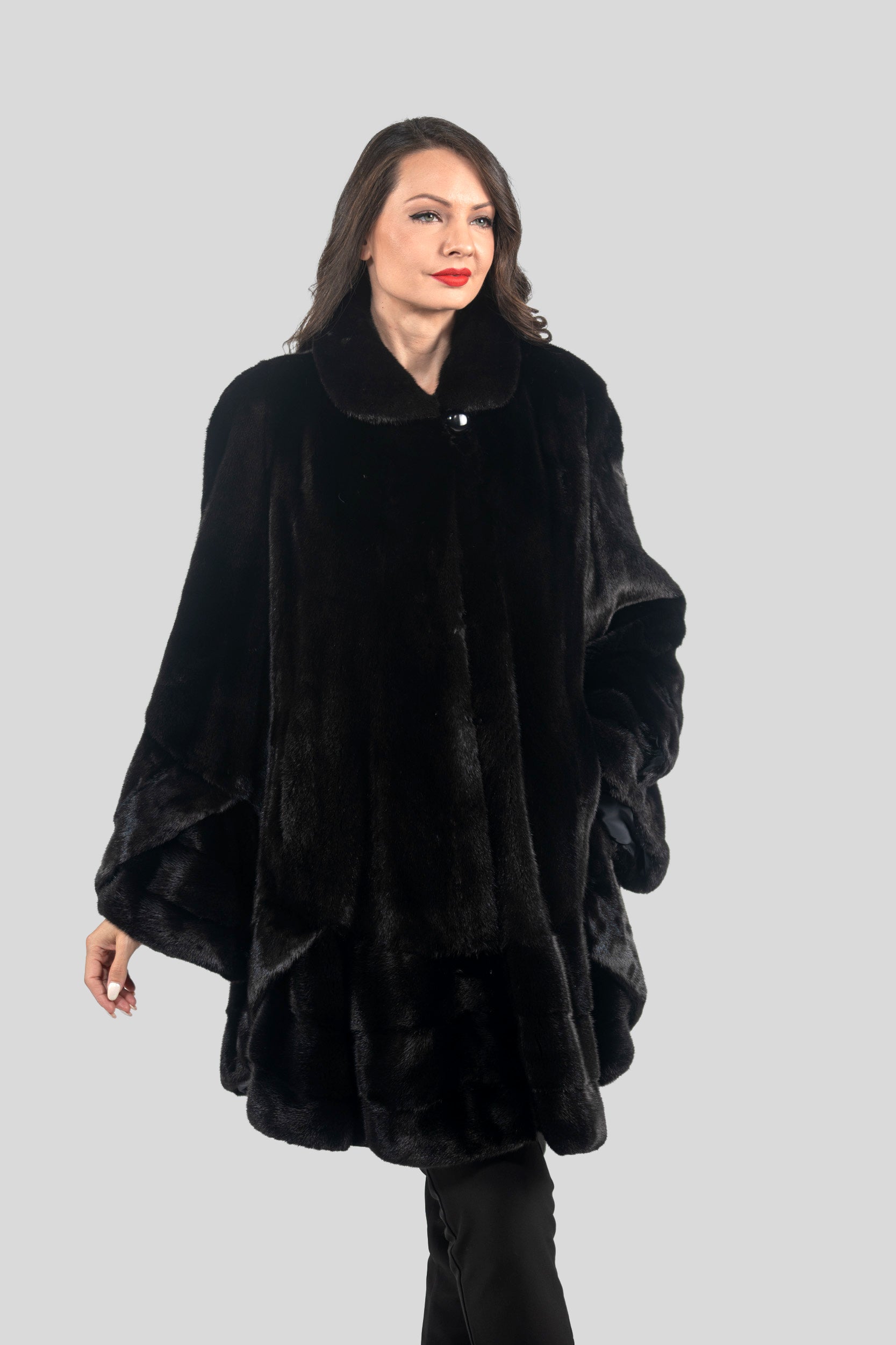 Black Mink Half Coat