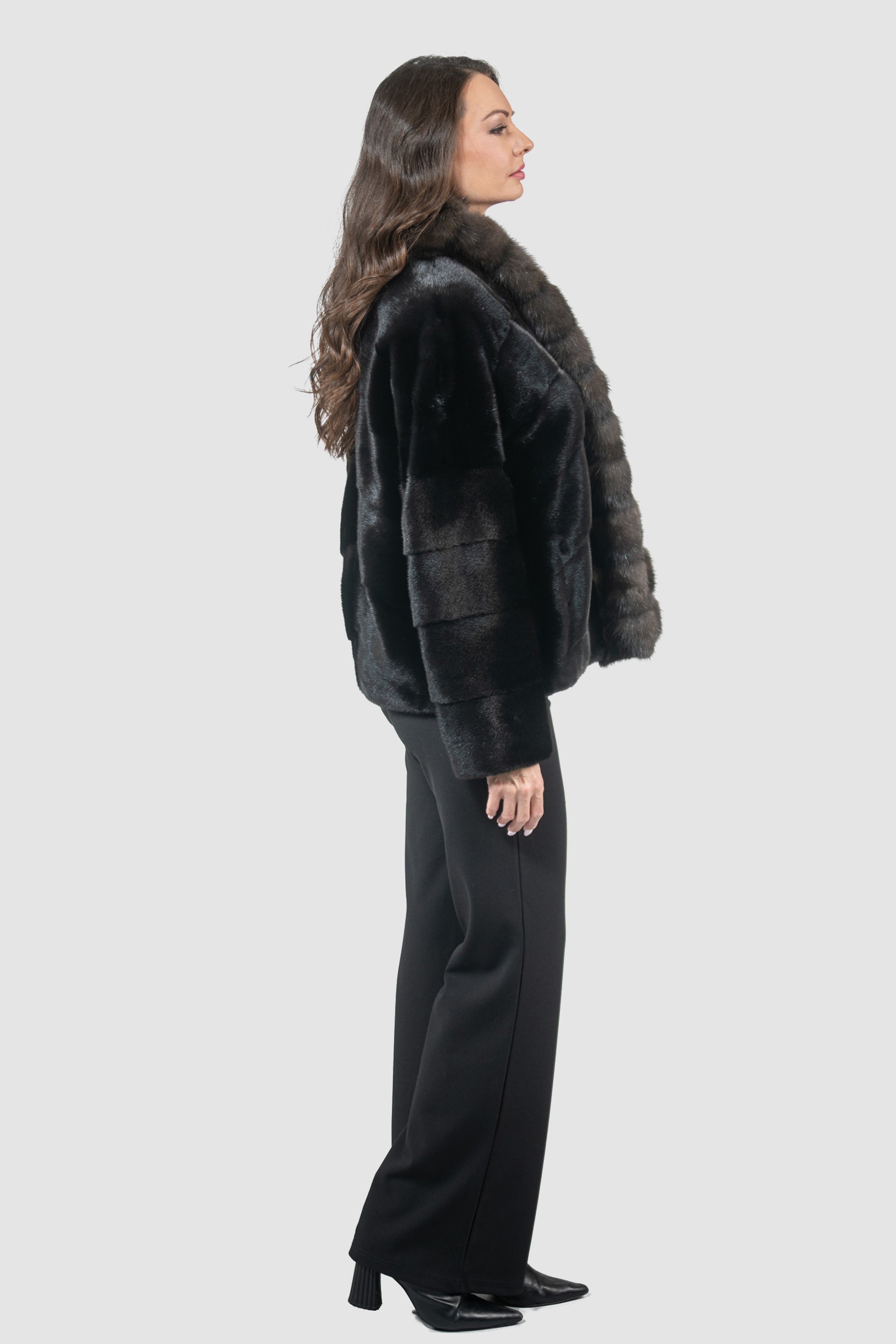 Blackglama Mink Jacket with Russian Sable Trim