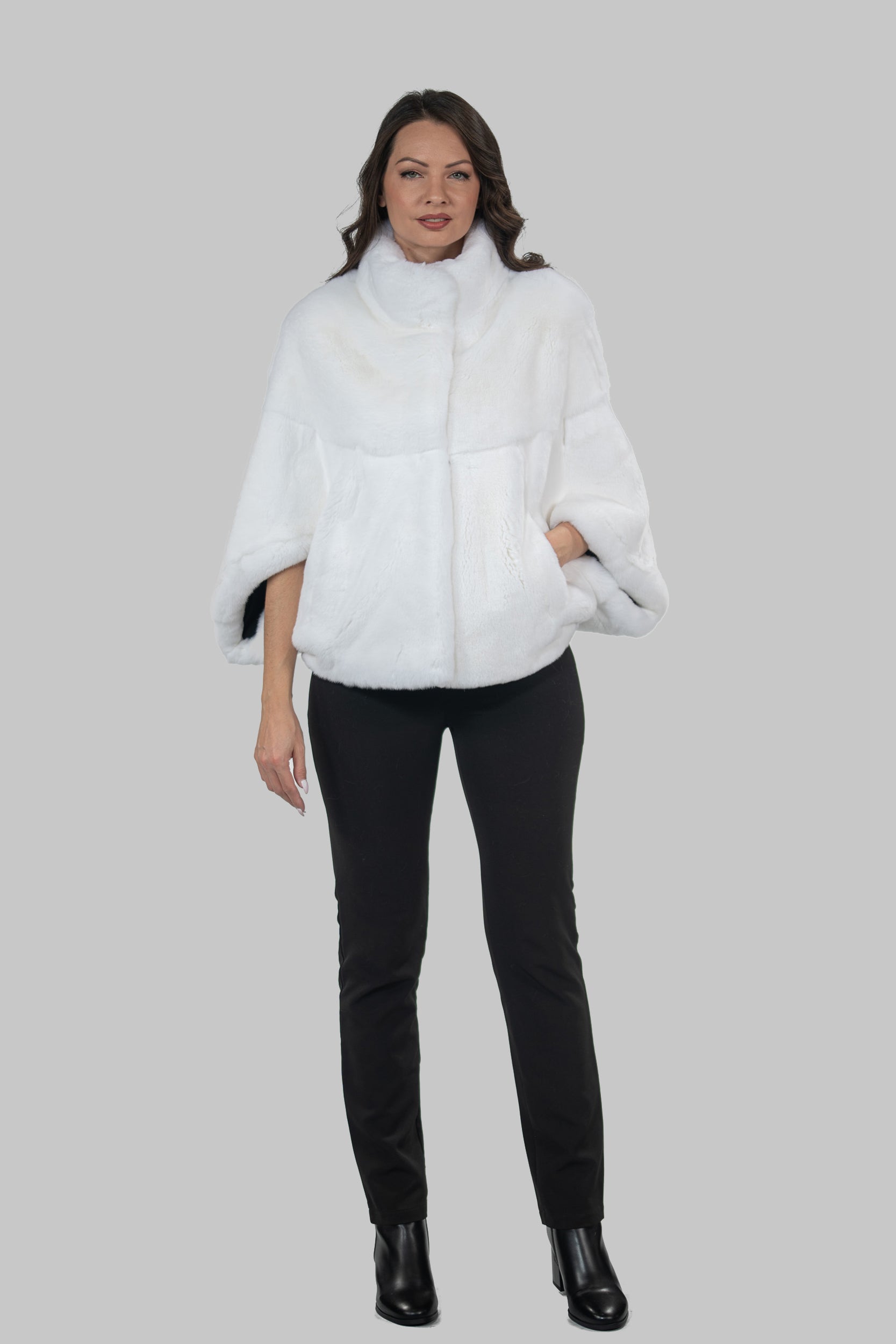 White Rex Rabbit Cape