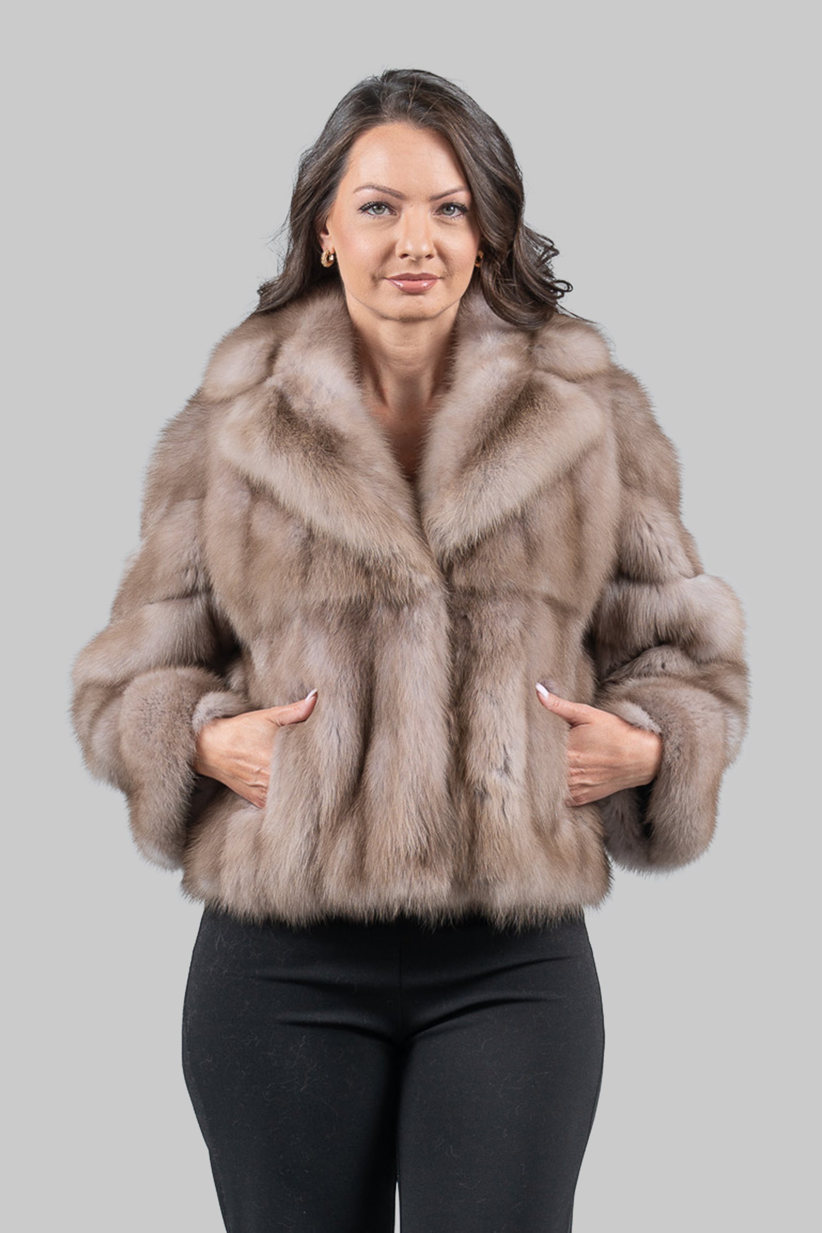 Lavender Baumarten Jacket with Notch Collar