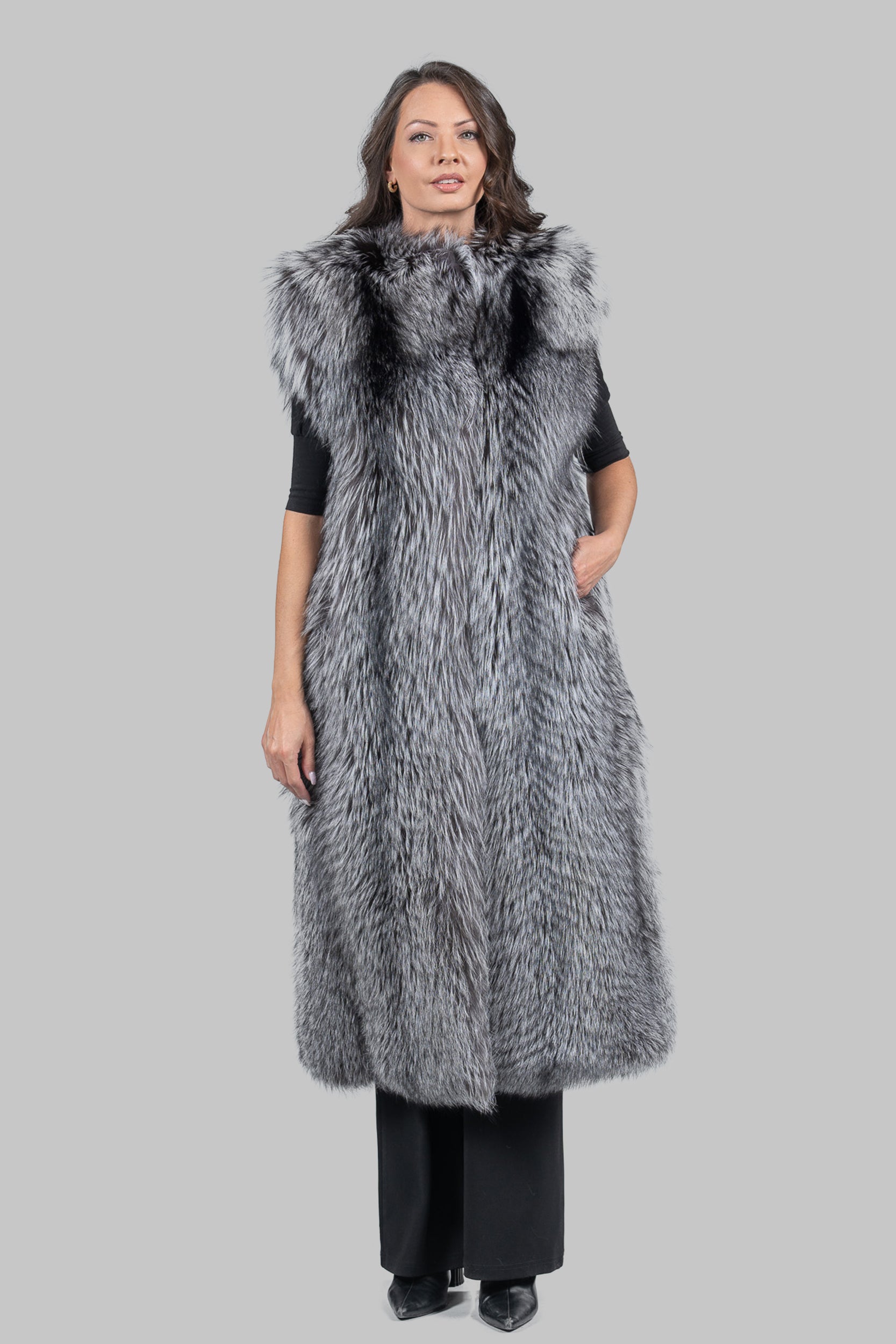 Arizante Full-Length Fox Fur Vest
