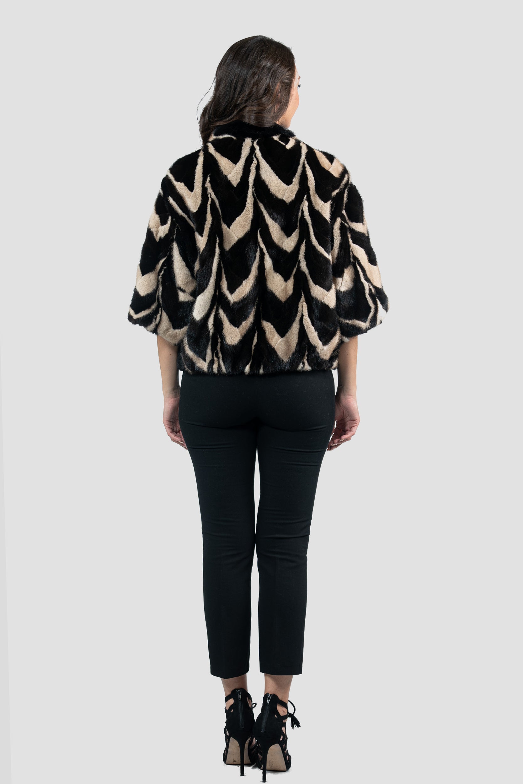 Multicolor Mink Pieced Jacket Color