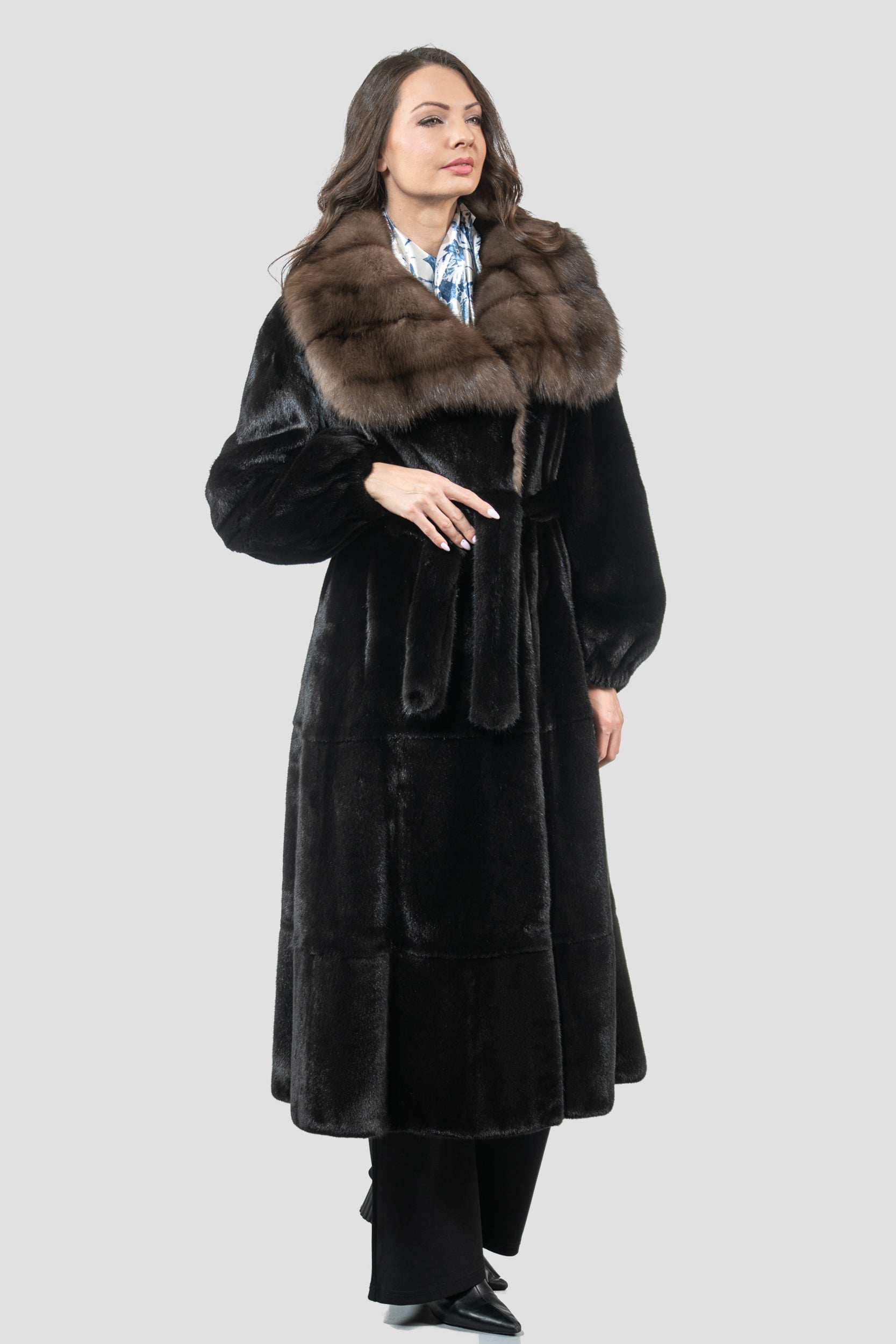Blackglama Mink Coat with Russian Sable Collar