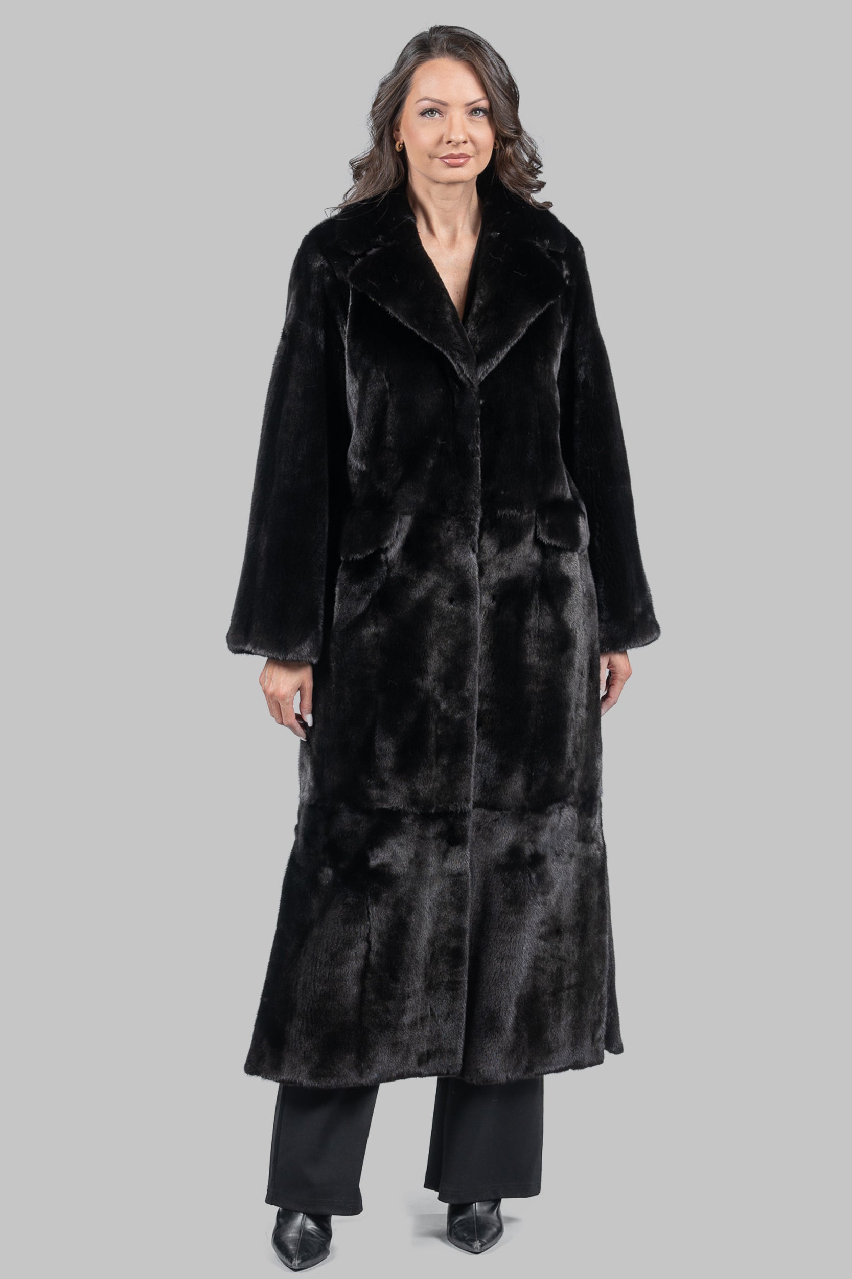 Blackglama Mink Coat with Notch Collar