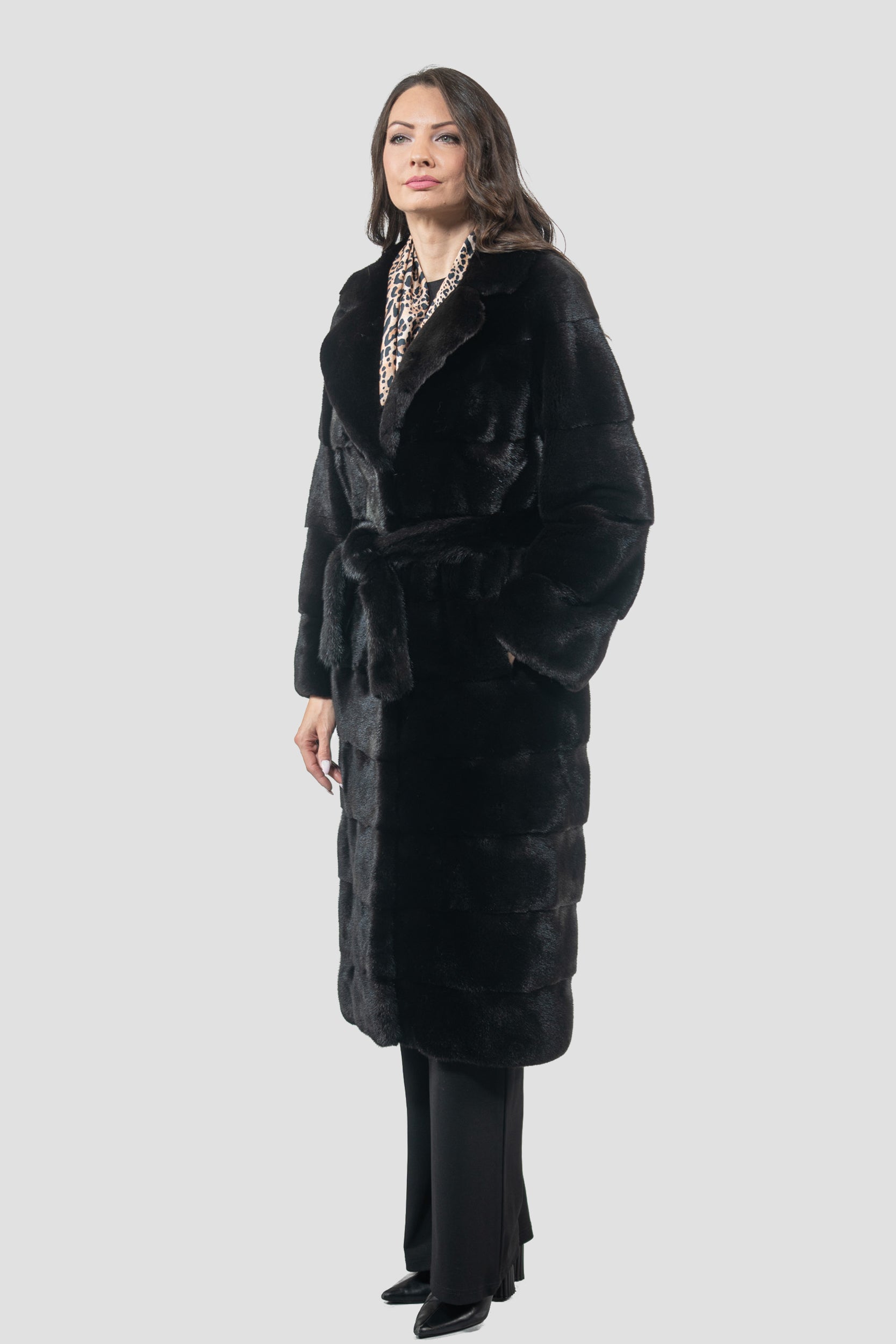 Blackglama Mink Coat with Notch Collar