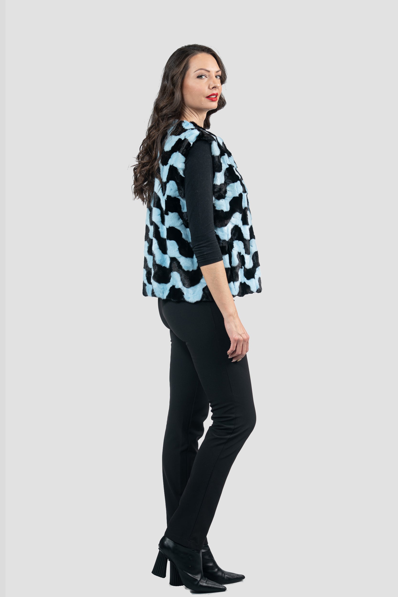 Blue Mink Pieced Vest