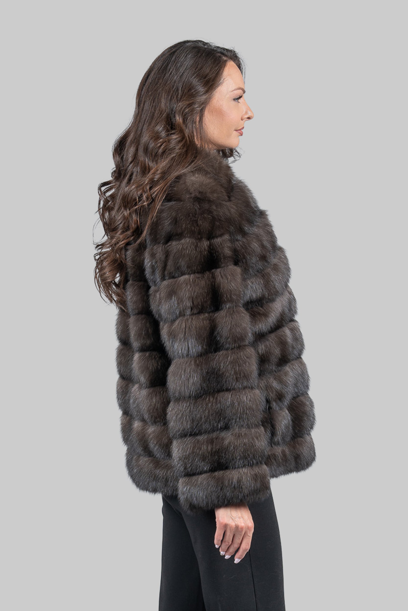 Dark Sable with Smoking Collar Jacket