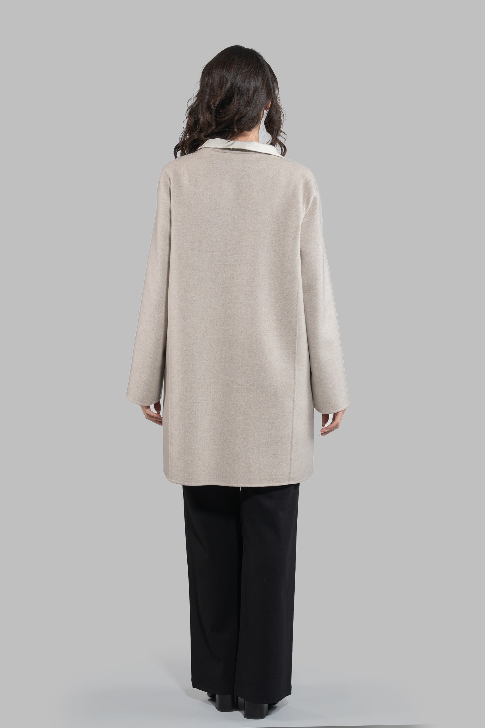 White Ecru Cashmere Half