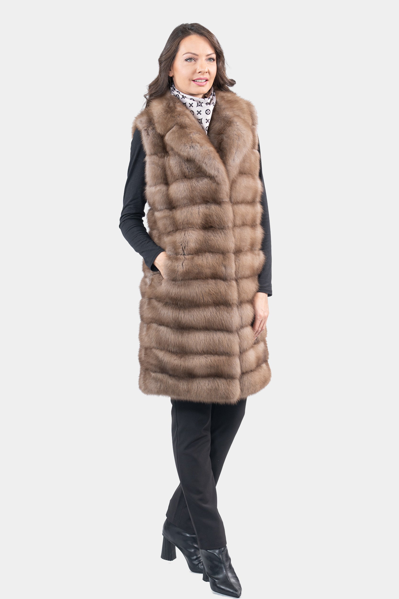 Graphite Baumarten Vest with Notch Collar