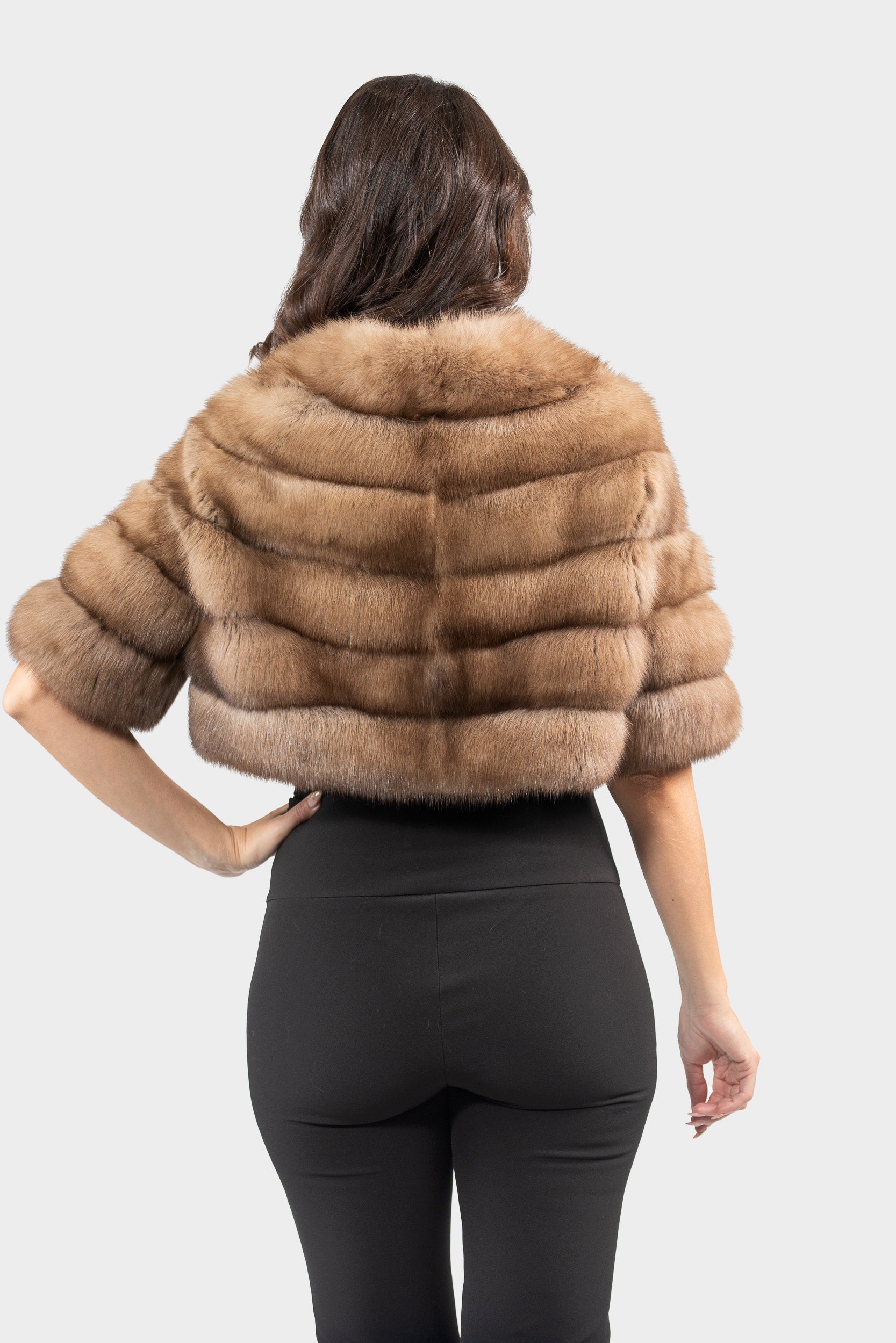 Graphite Russian Sable Short Jacket