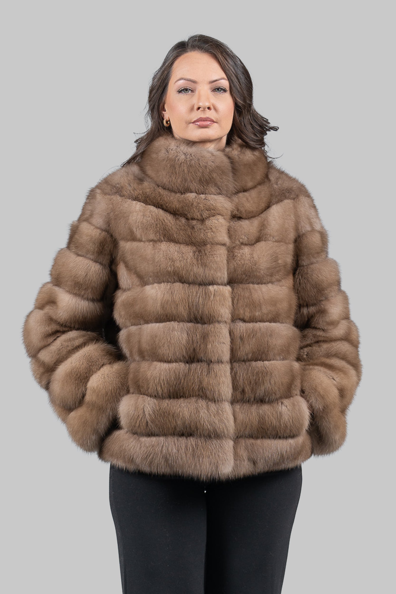 Graphite Baumarten Jacket with Stand Collar