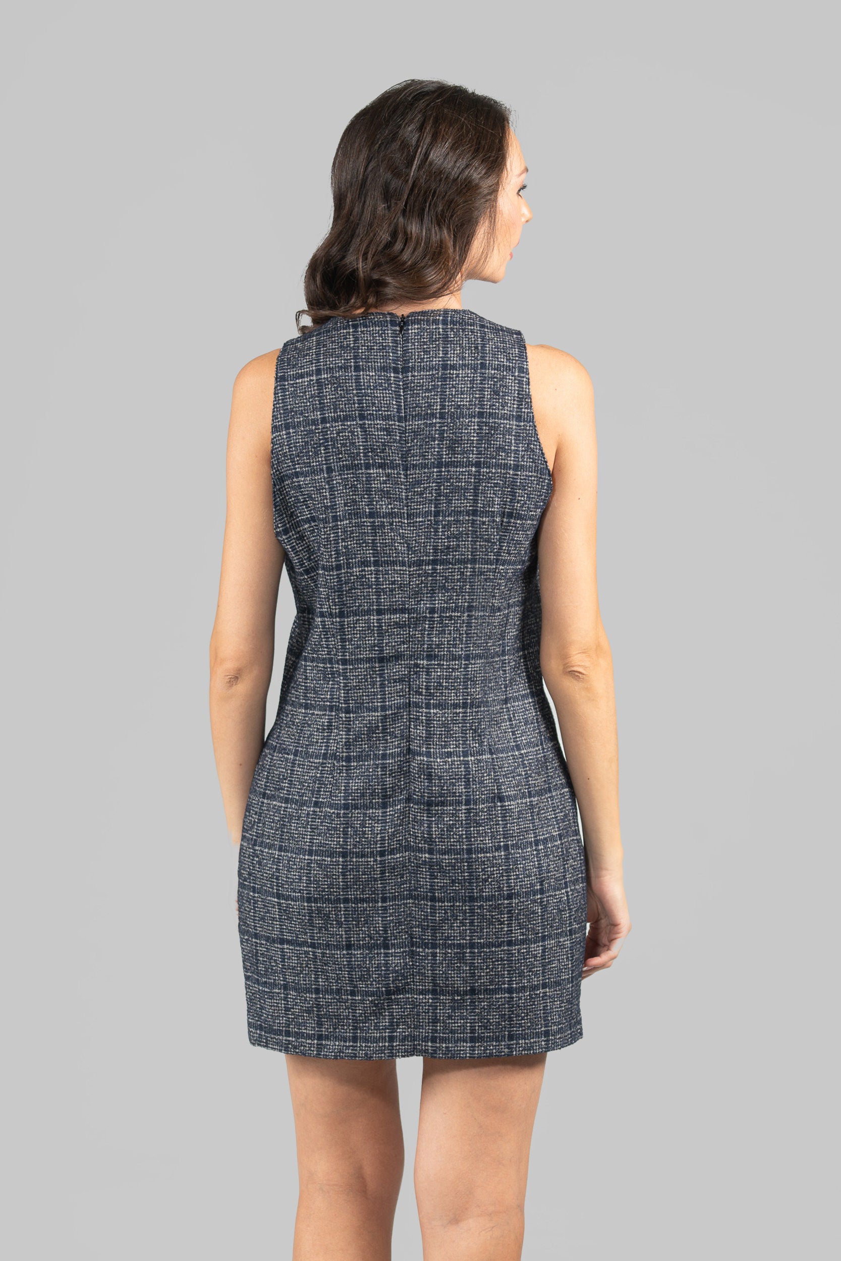 Sleeveless Gray Cashmere Dress