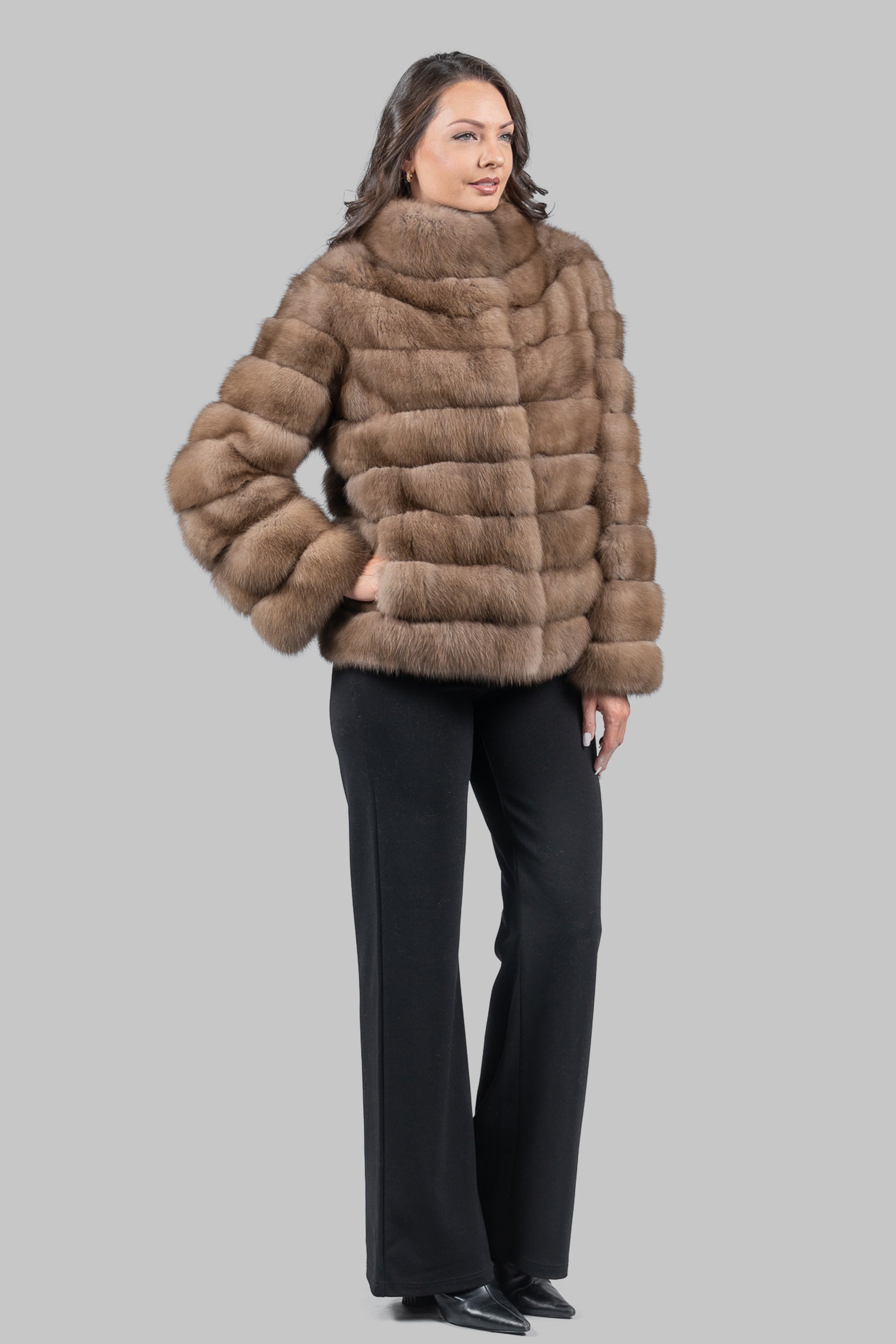 Graphite Baumarten Jacket with Stand Collar