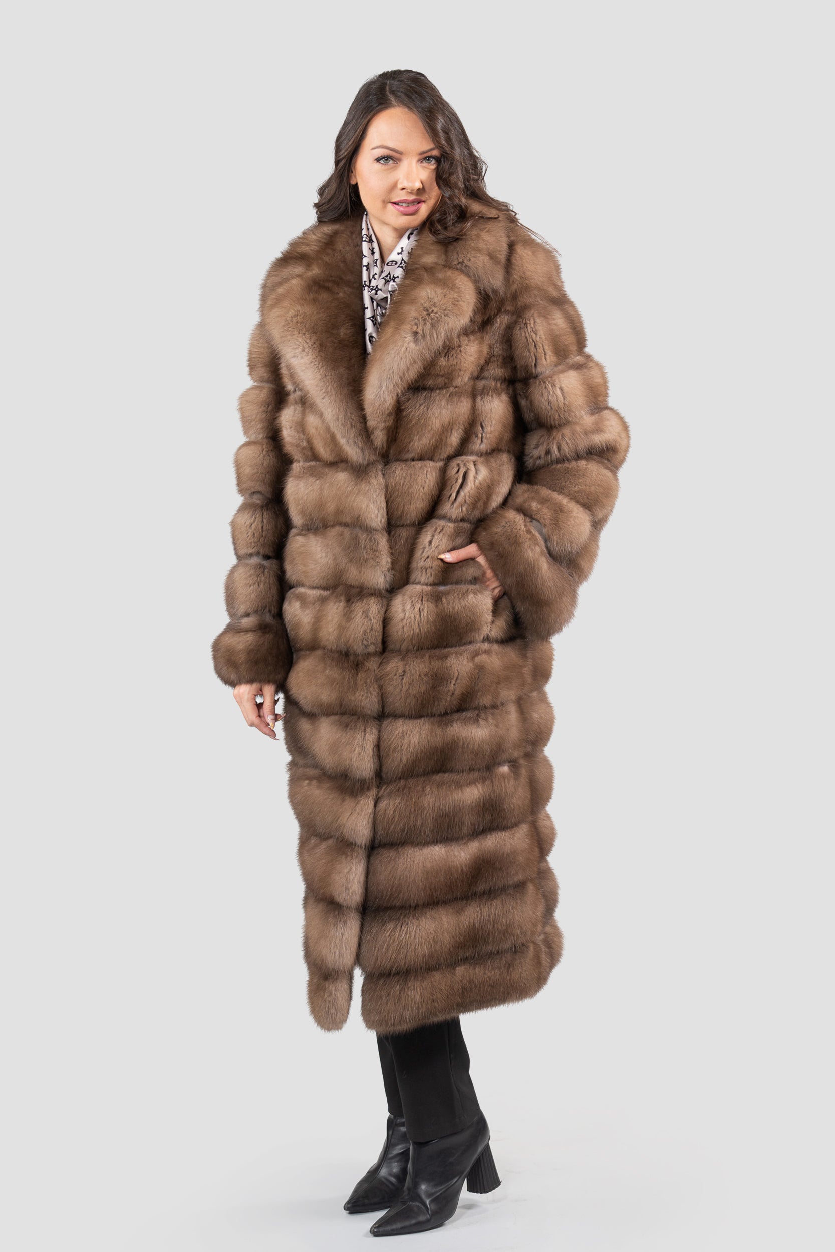 Graphite Baumarten Coat with Notch Collar