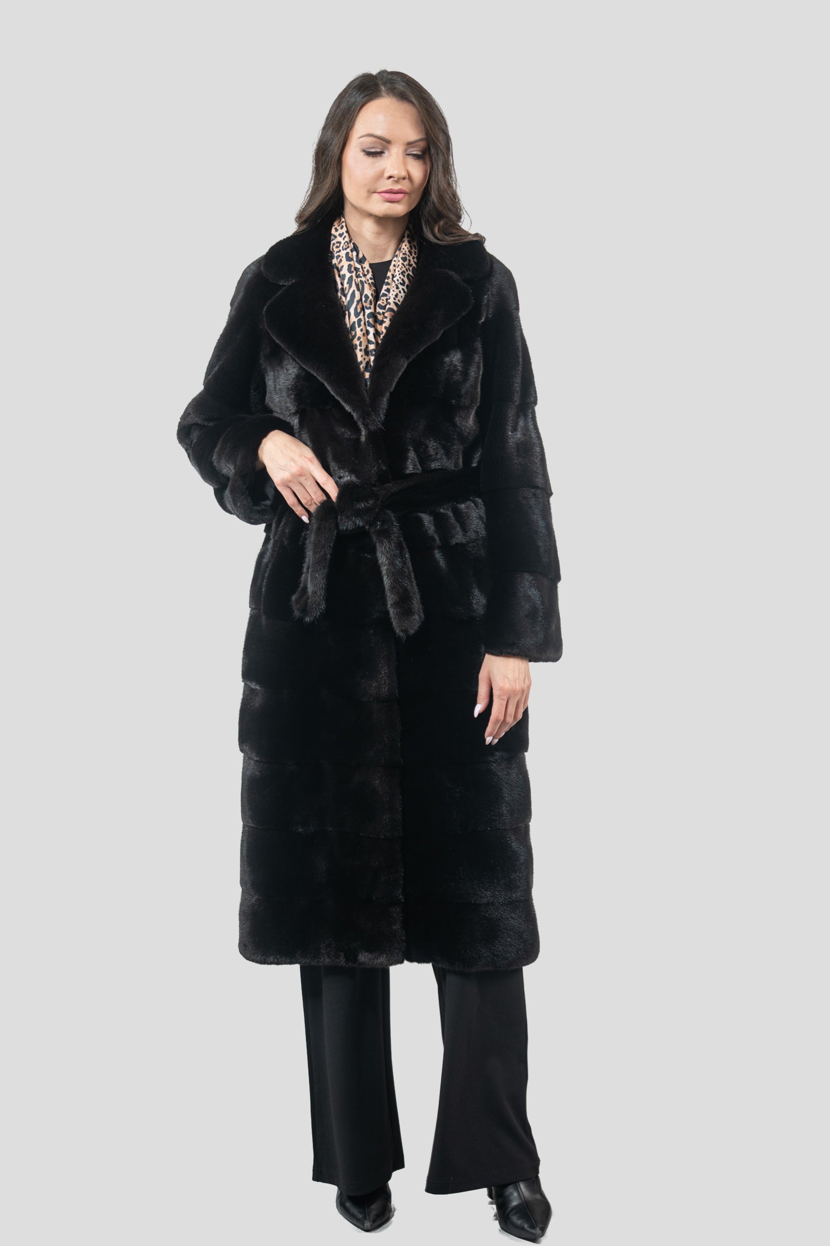 Blackglama Mink Coat with Notch Collar