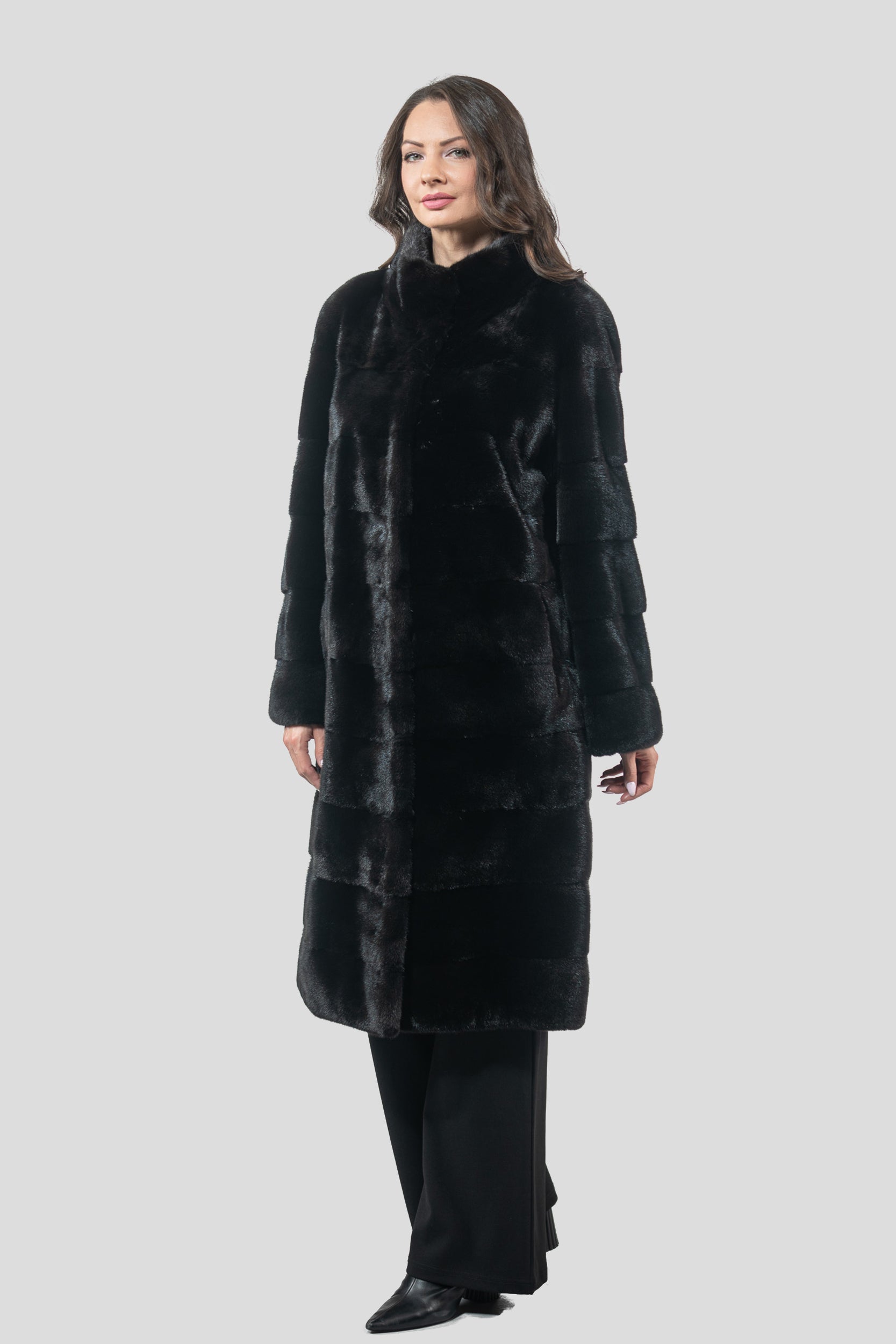 Blackglama Mink Coat with Stand Collar