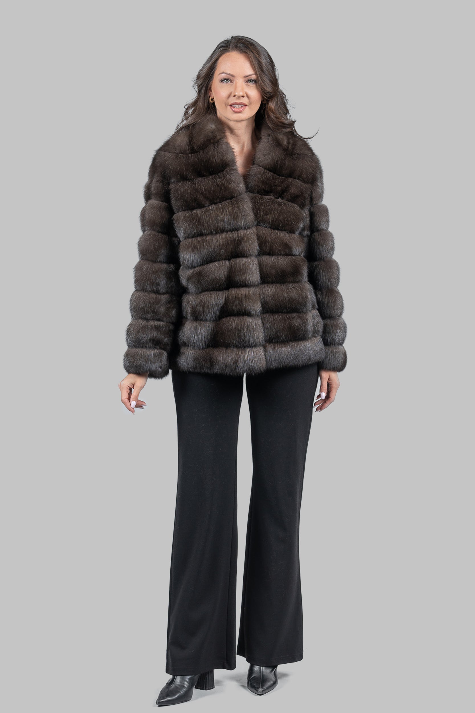 Dark Sable with Smoking Collar Jacket