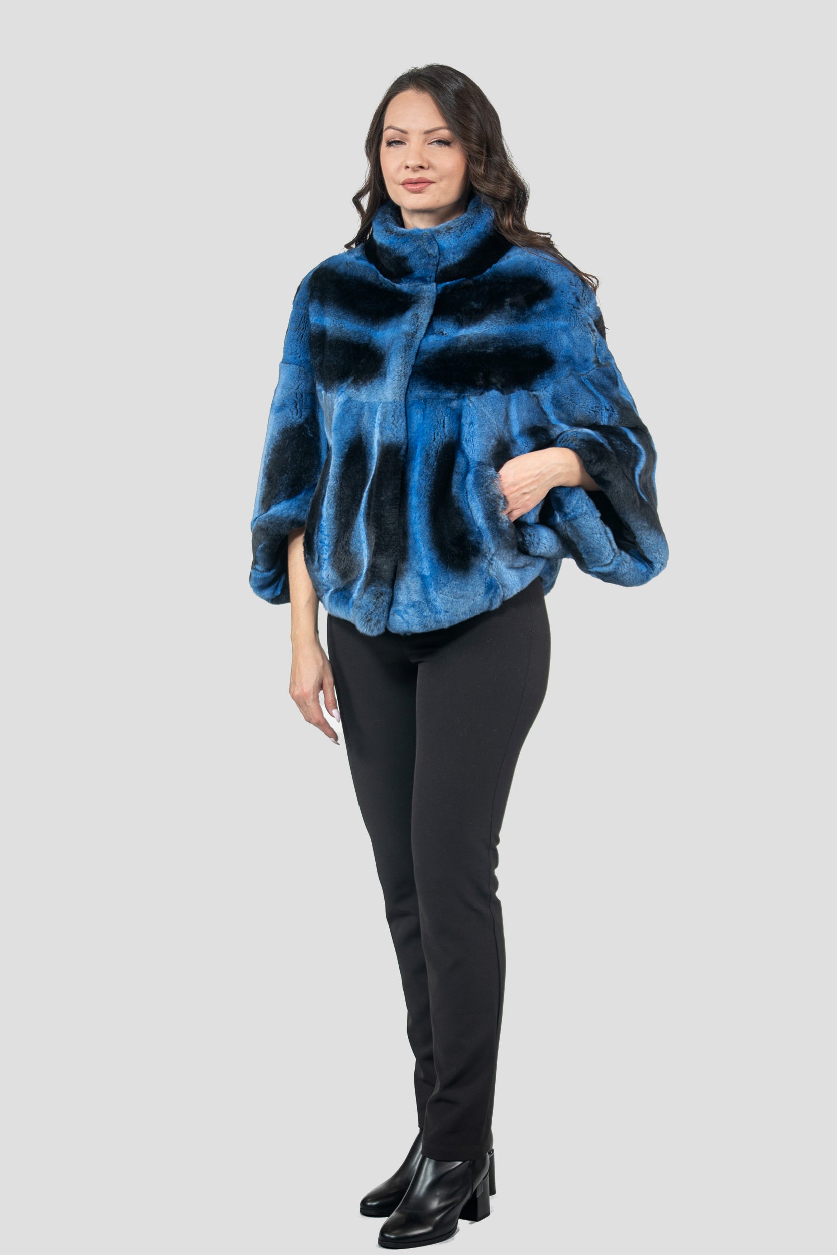 Blue Jean Rex Rabbit Cape